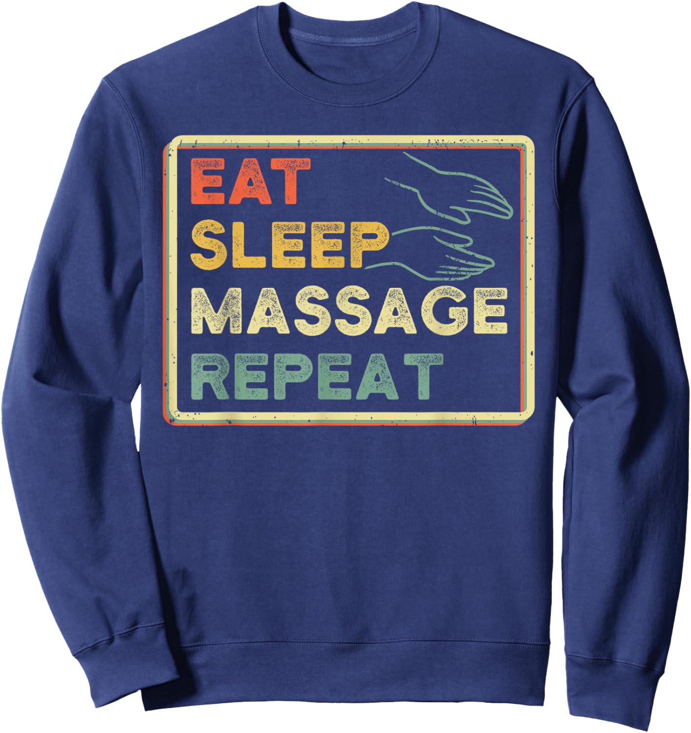 Massage Therapist Masseur Body Pain Masseuse Treatment Sweatshirt - Sweatshirt | Navy