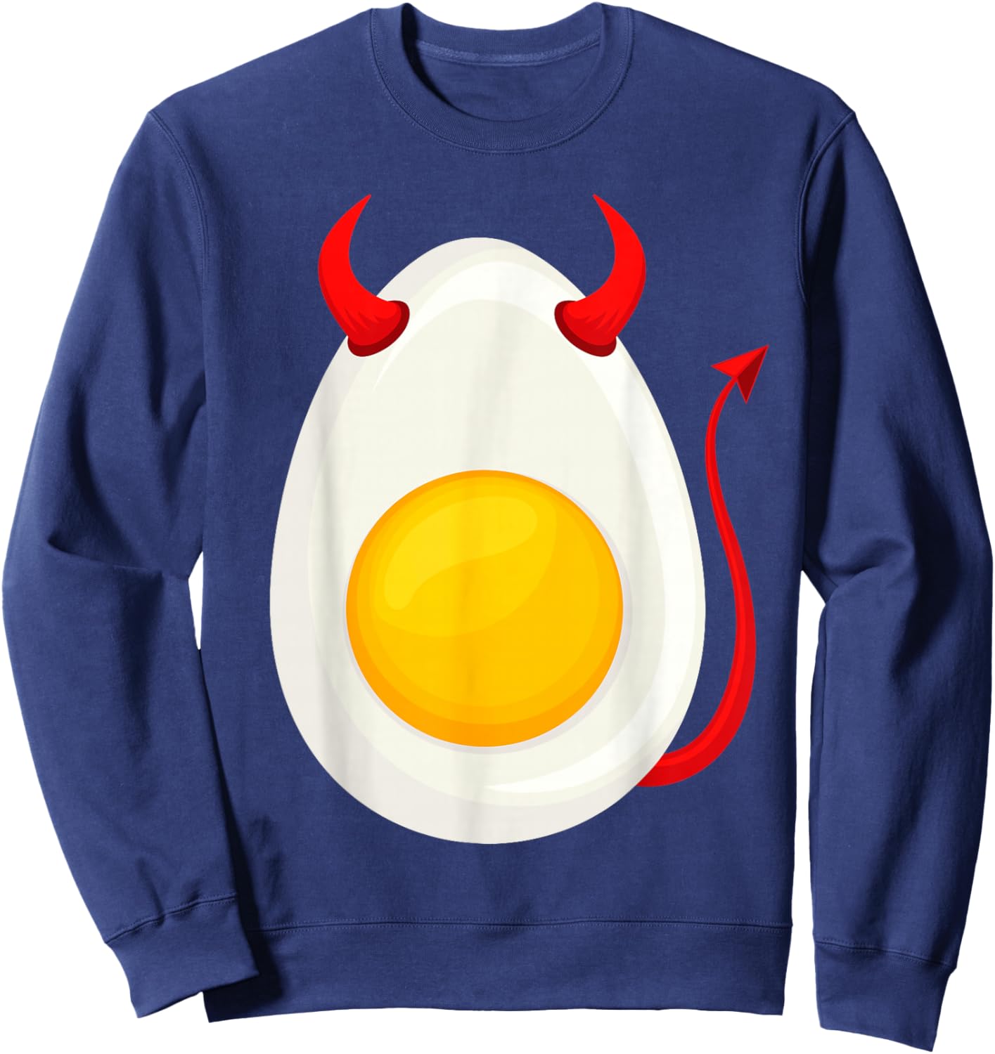 Funny Deviled Egg Cosplay DIY Halloween Costume Day Kid Boy Sweatshirt - Sweatshirt | Navy