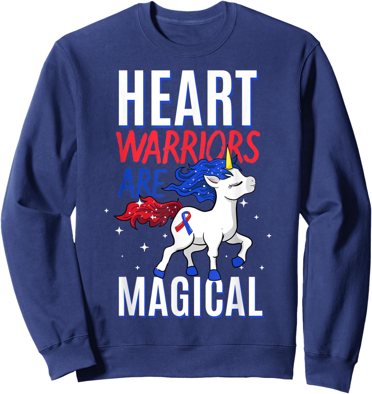 Heart Warriors Are Magical Congenital Heart Disease Sweatshirt - Sweatshirt | Navy