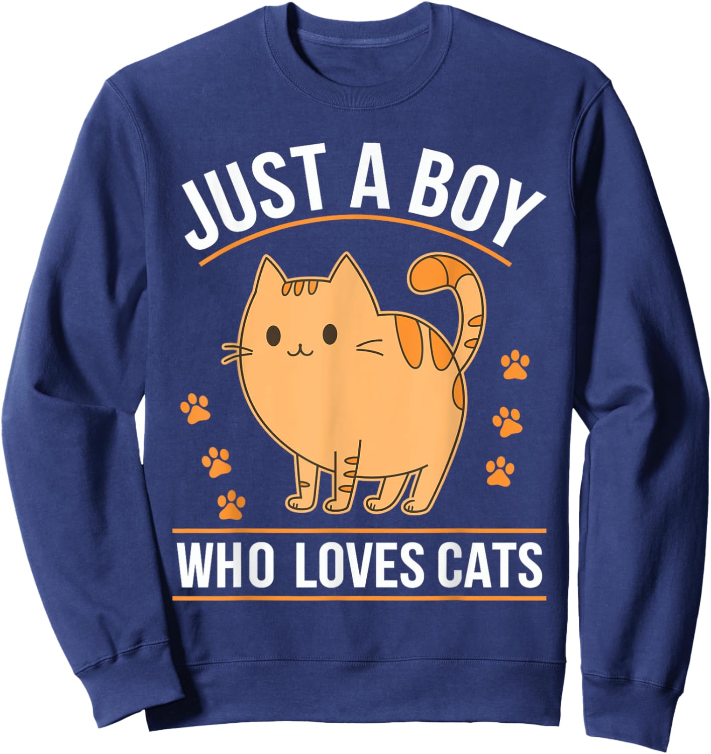 Just A Boy Who Loves Cats Sweatshirt - Sweatshirt | Navy