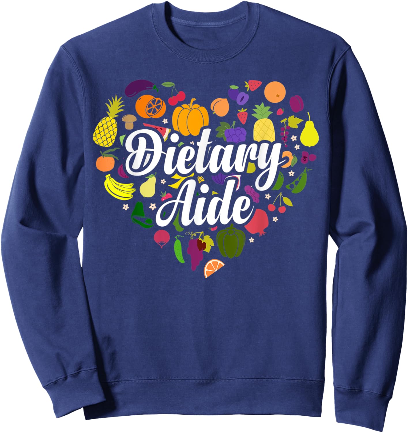 Cute Dietary Aide Heart Sweatshirt - Sweatshirt | Navy