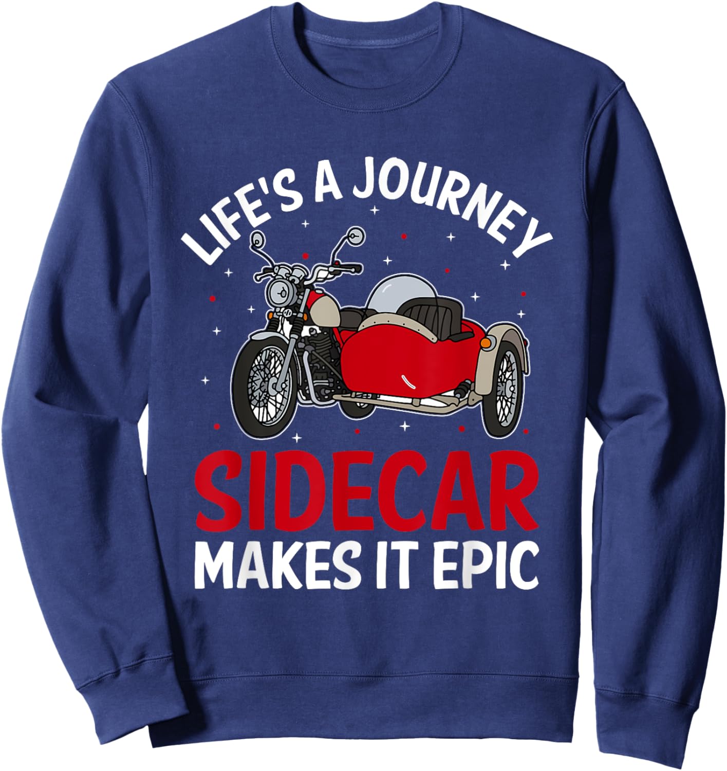 Sidecar Motorcycle Motorcyclist Bike Motorbike Sidecar Rider Sweatshirt - Sweatshirt | Navy