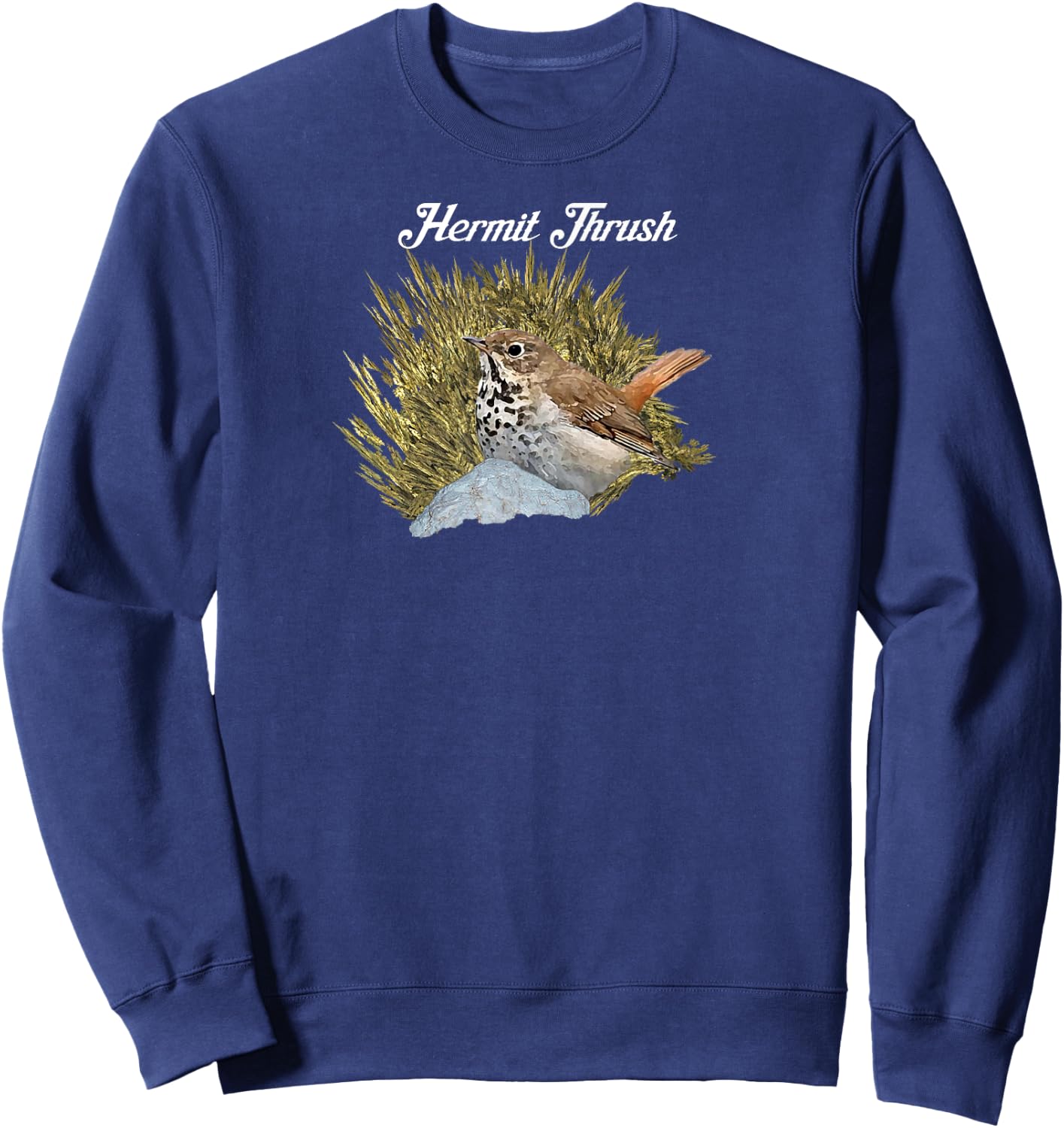 Hermit Thrush. Fractal. Sweatshirt - Sweatshirt | Navy