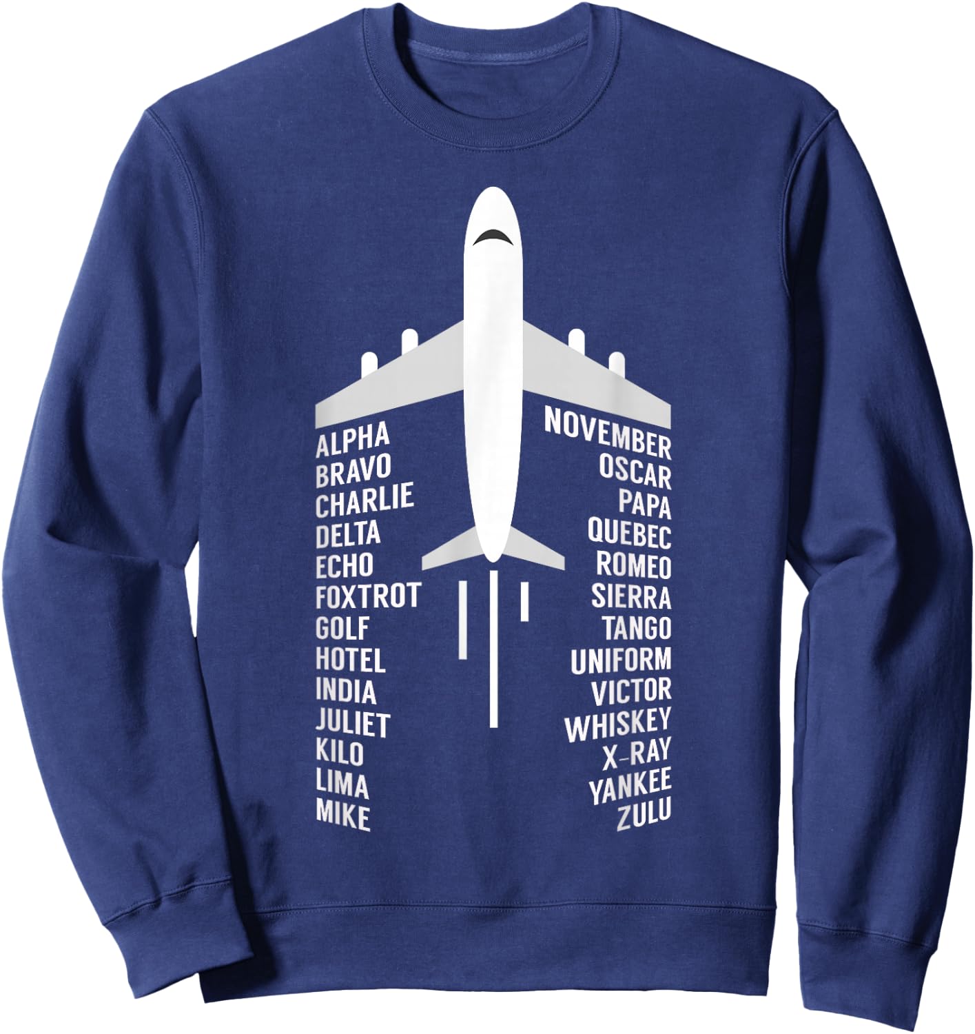Phonetic Alphabet Aviation Pilot Aeroplane Aeroplane Gift Sweatshirt - Sweatshirt | Navy