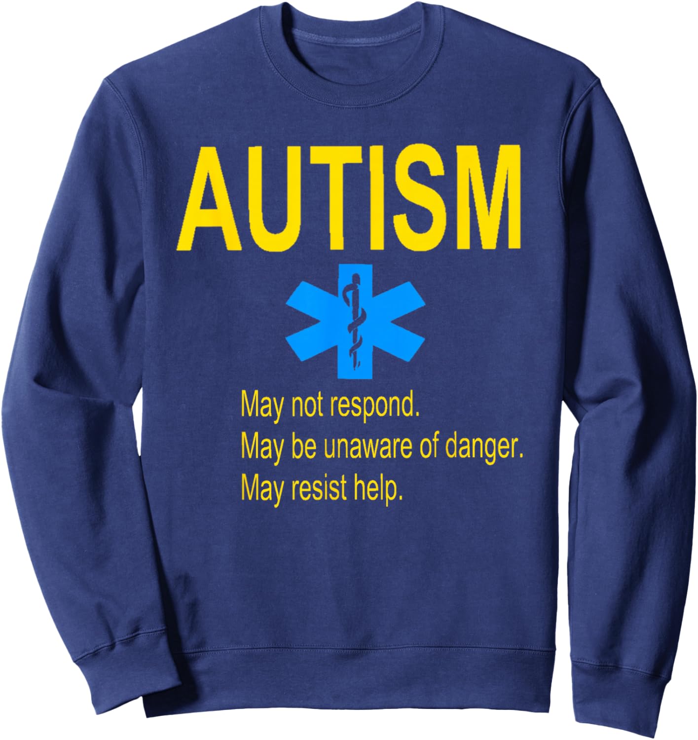 Autism For Kids Medical Alert Sweatshirt - Sweatshirt | Navy