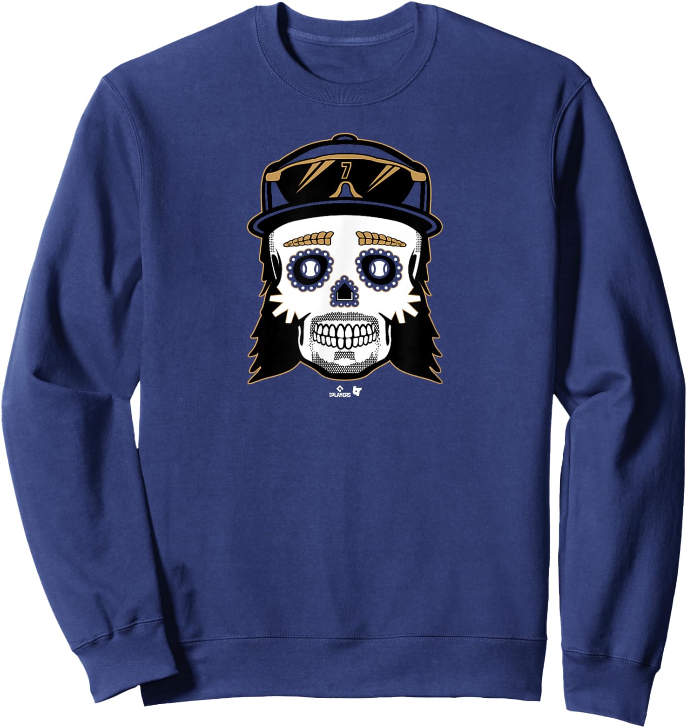 Corbin Carroll - Sugar Skull - Arizona Baseball Sweatshirt - Sweatshirt | Navy