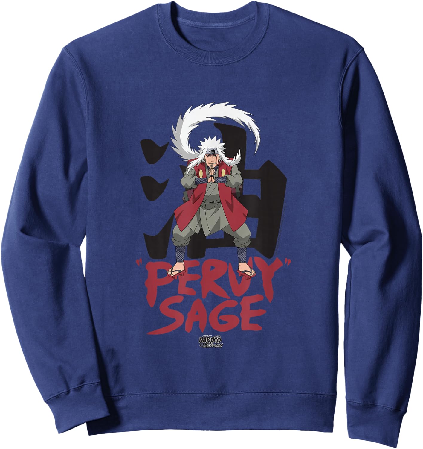 Naruto Shippuden Jiraiya Pervy Sage Small Sweatshirt - Sweatshirt | Navy