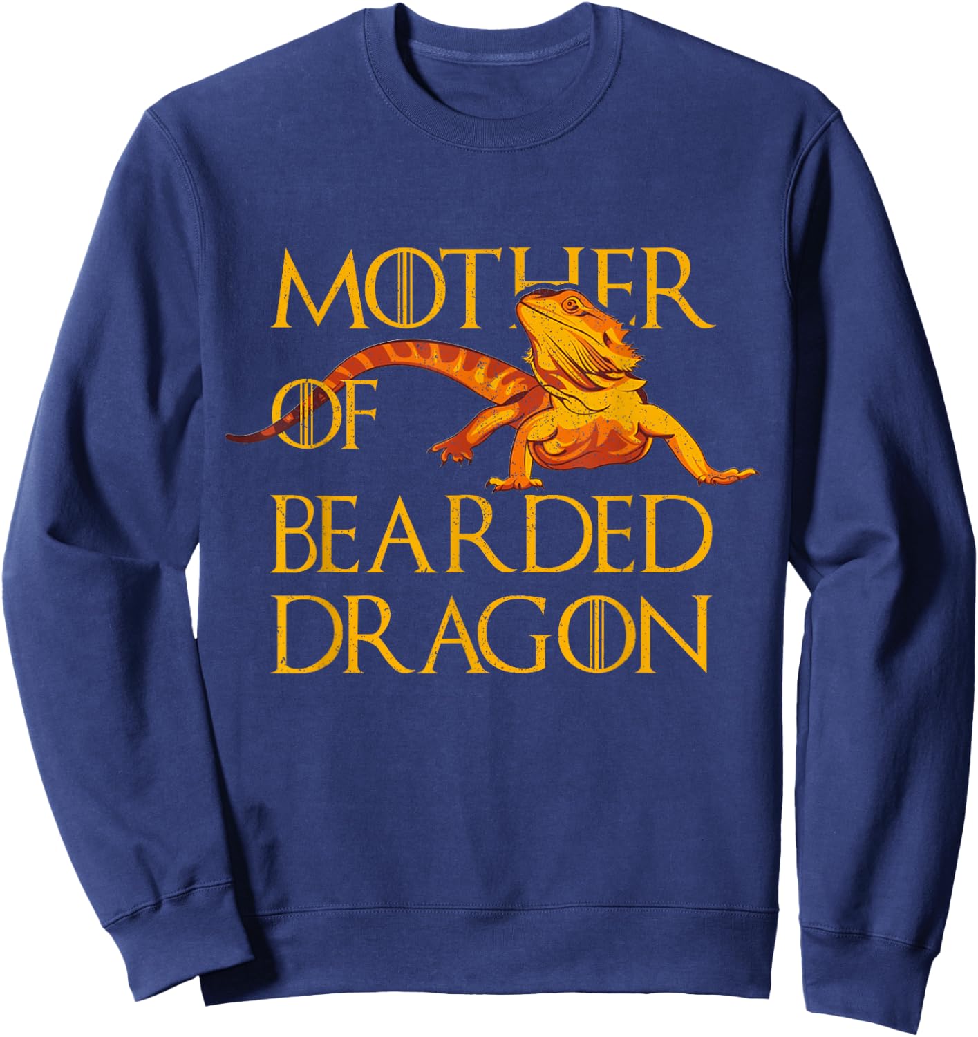Woman Mother of Bearded Dragons Women Reptile Mom Sweatshirt - Sweatshirt | Navy