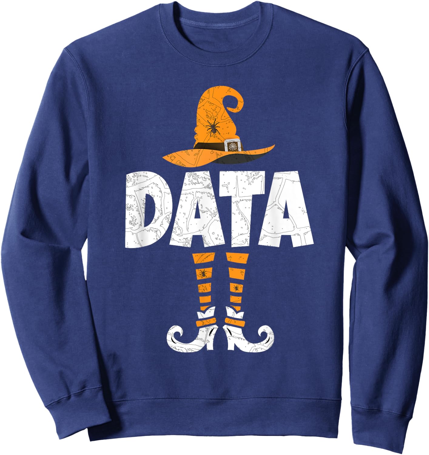 Data Analyst Statistics Scientist Halloween Themed Sweatshirt - Sweatshirt | Navy