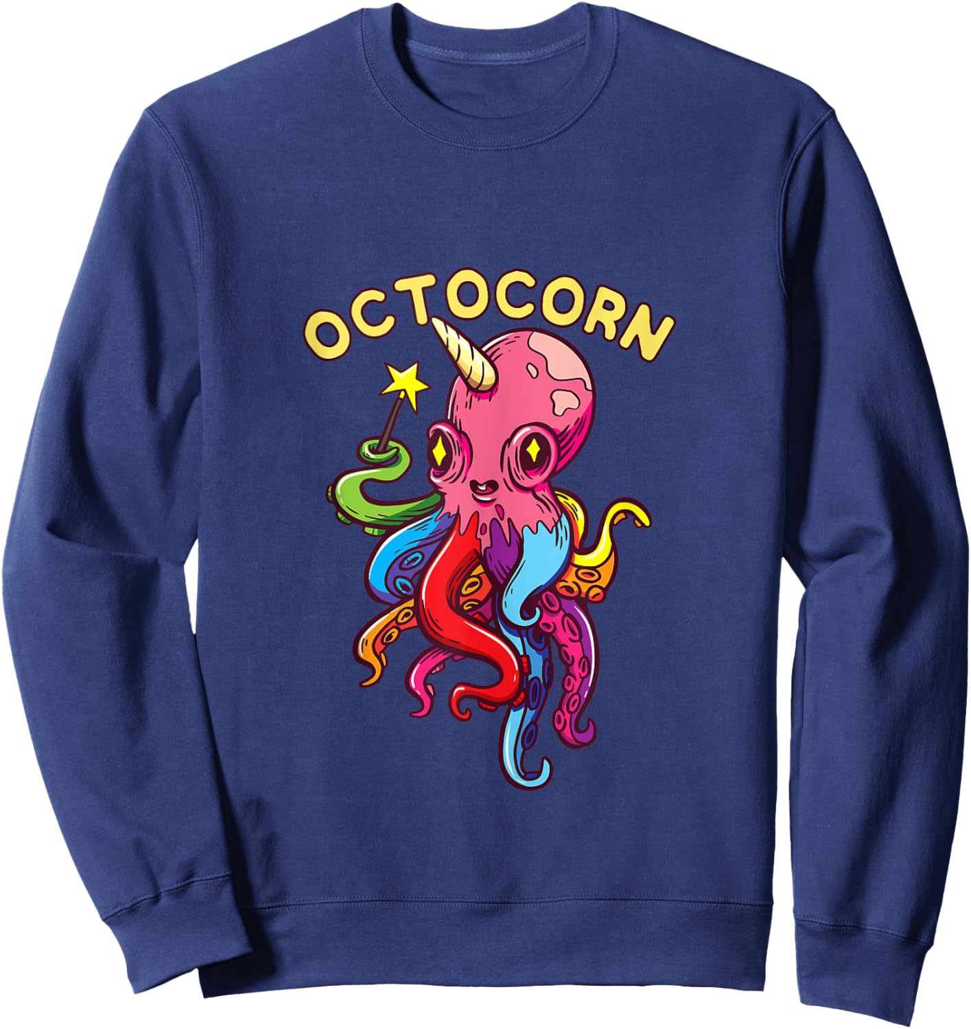 Octocorn Octopus Unicorn - Cute Magical Devil Fish Sweatshirt - Sweatshirt | Navy