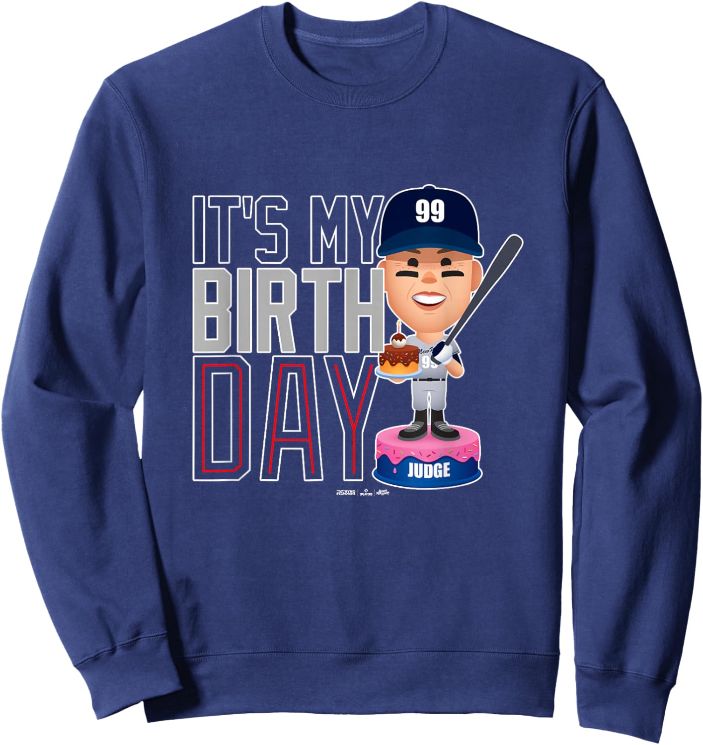 Aaron Judge New York Baseball Birthday MLBPA Sweatshirt - Sweatshirt | Navy