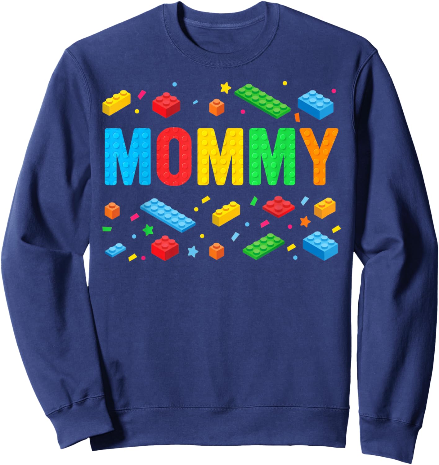 Mommy Master Builder Building Bricks Blocks Family Matching Sweatshirt - Sweatshirt | Navy