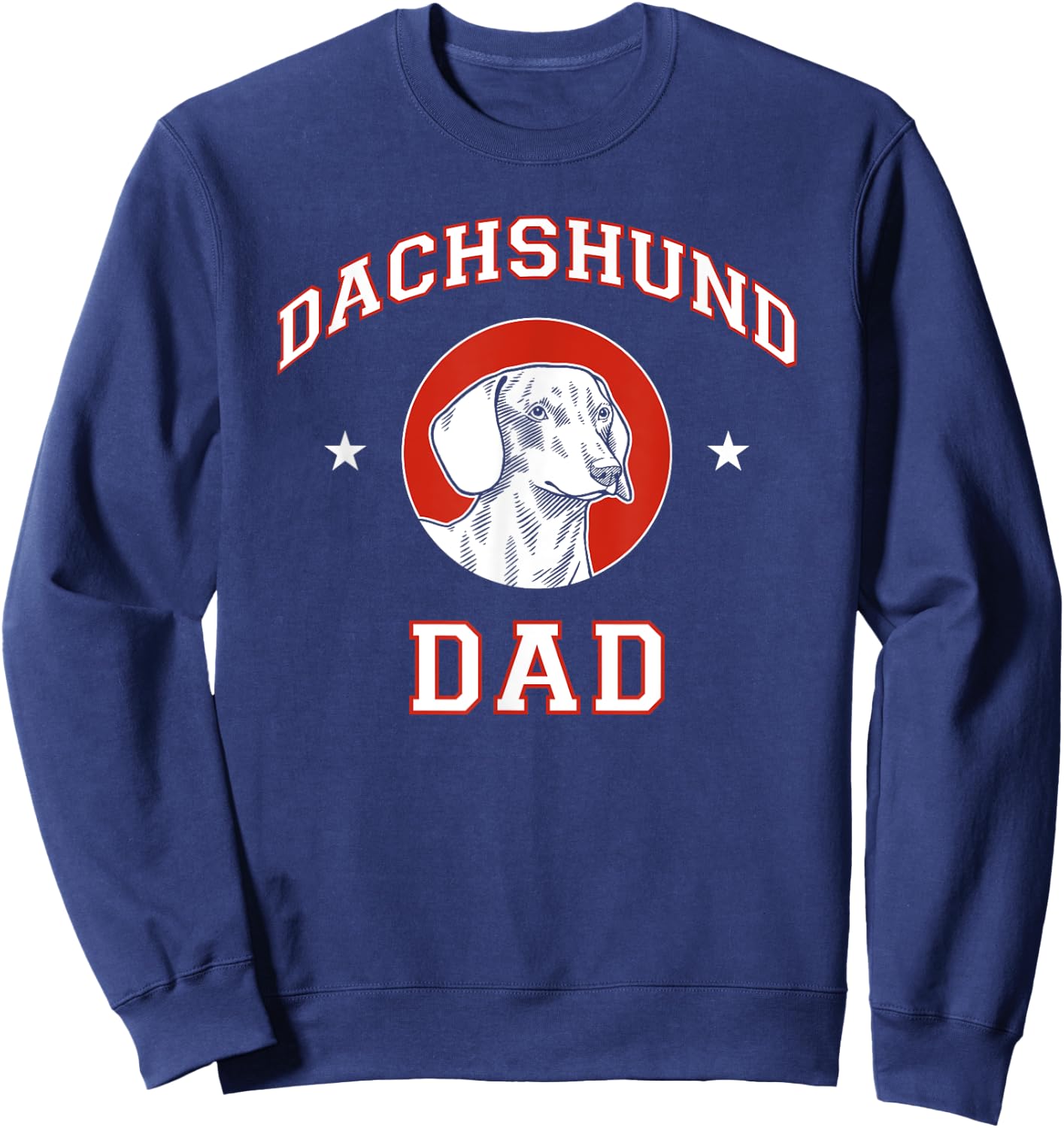 Smooth Dachshund Dad Dog Father Women Girls Kids Sweatshirt - Sweatshirt | Navy