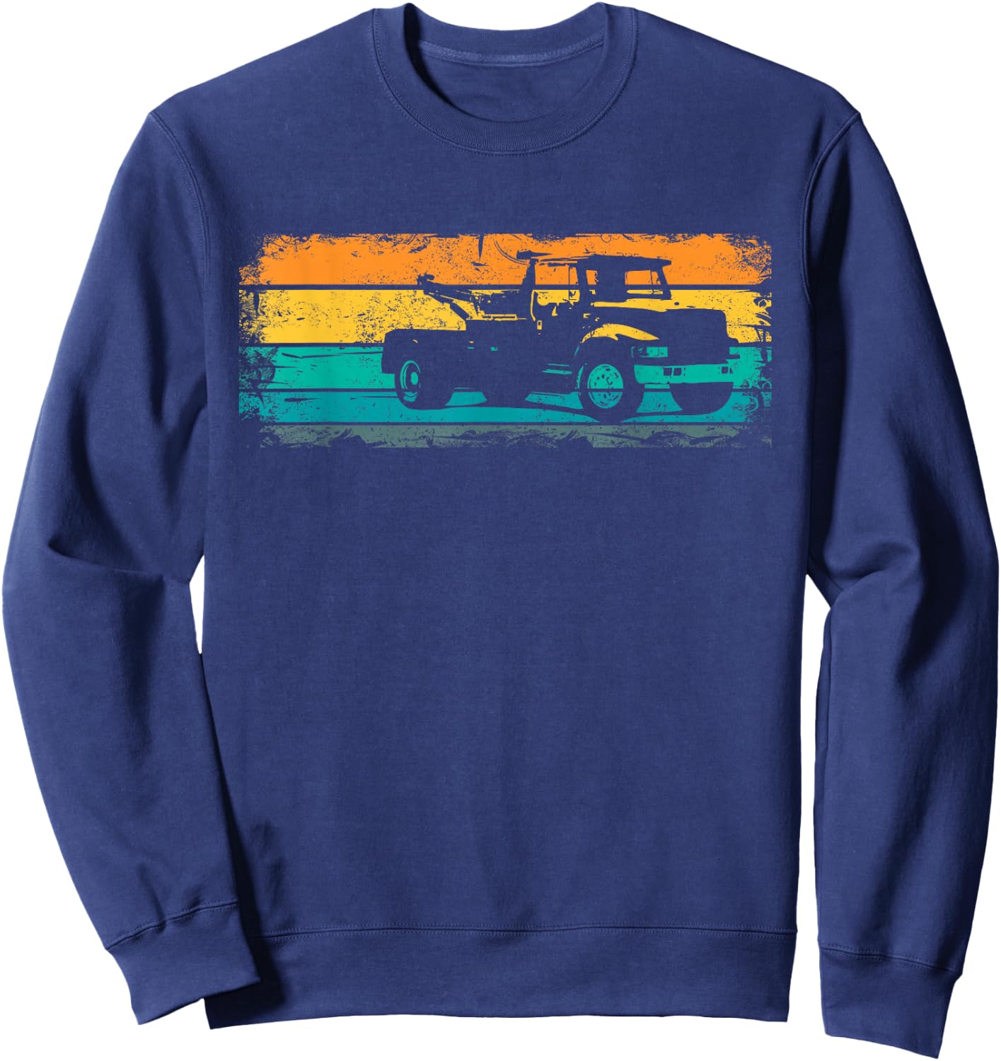 Retro Tow Truck Tow Truck - Vintage Towing Service Sweatshirt - Sweatshirt | Navy