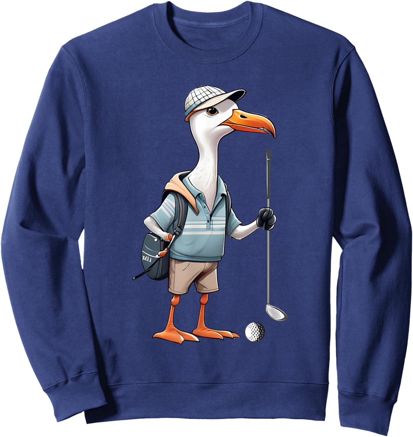 Funny Golfer Albatross Bird Golf Player Game Gift Men Women Sweatshirt - Sweatshirt | Navy
