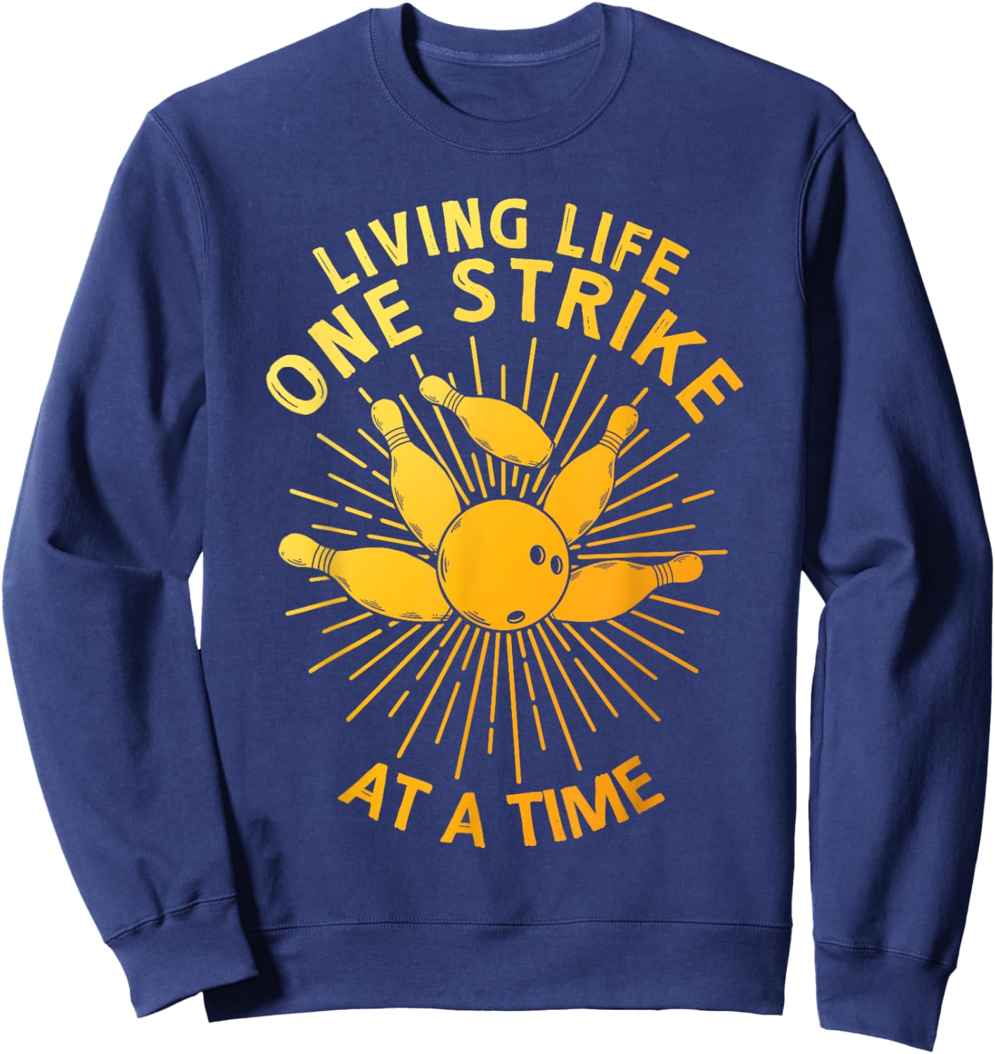 Cool Bowling Art Women Kids Strike Team Gag Bowler Sweatshirt - Sweatshirt | Navy