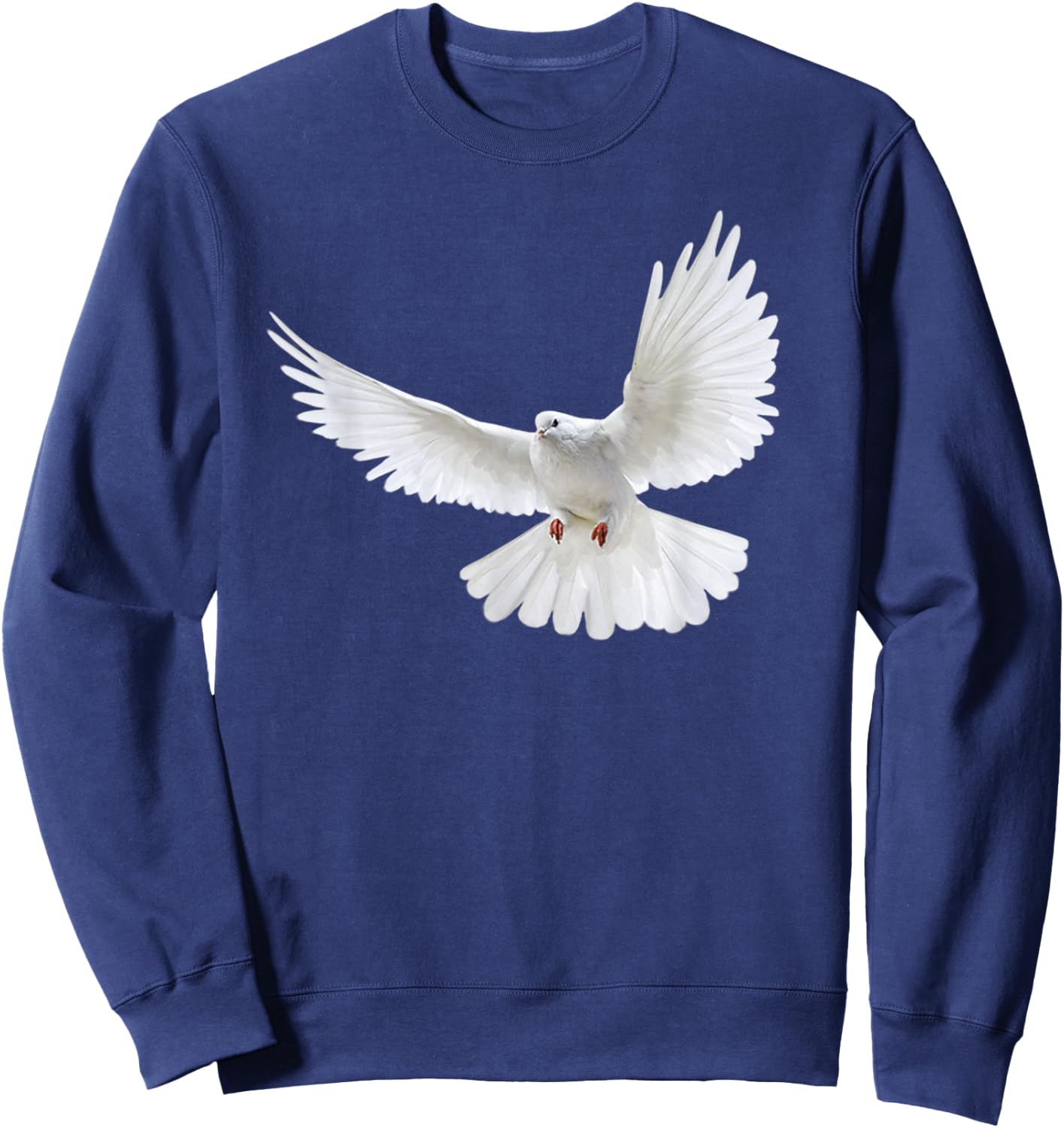 Beautiful Flying Peaceful White Dove Photo Silhouette Sweatshirt - Sweatshirt | Navy