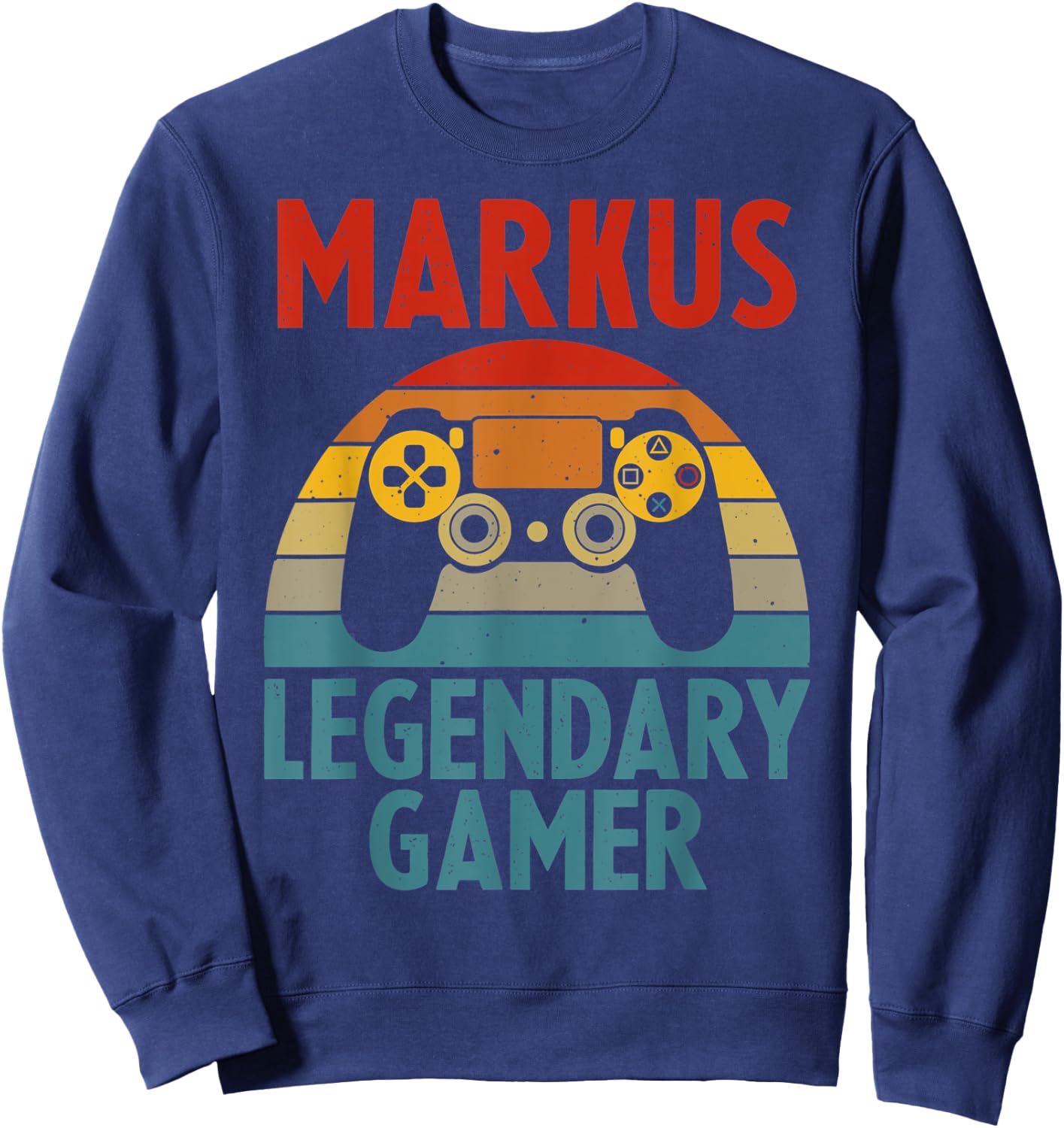 MARKUS Gift Name Personalized Funny Gaming Geek Birthday Sweatshirt - Sweatshirt | Navy