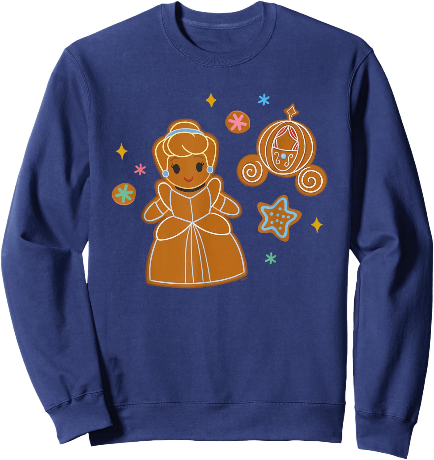 Disney Princess Holiday Christmas Gingerbread Cinderella Sweatshirt - Sweatshirt | Navy