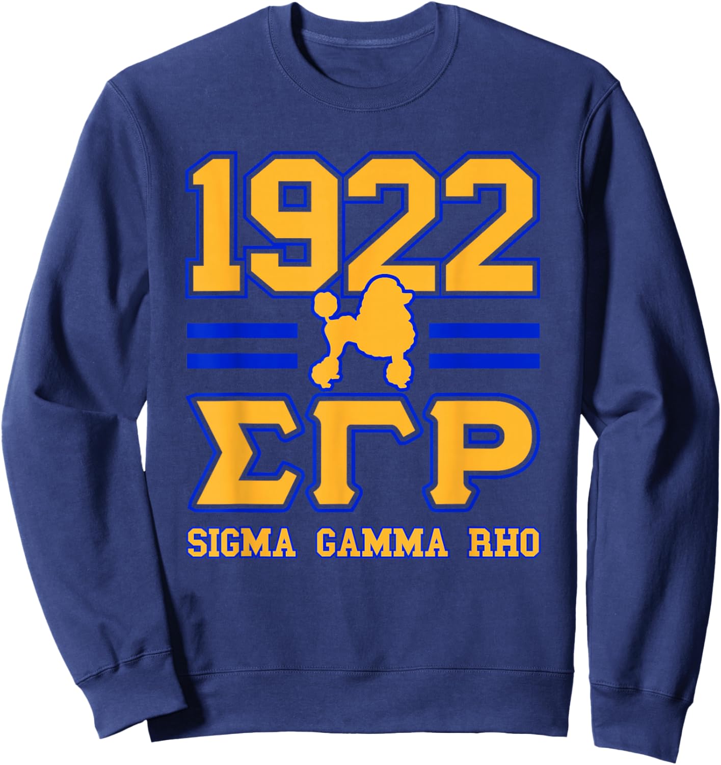 Sigma Gamma Rho Paraphernalia, Sigma Pretty Poodles Sorority Sweatshirt - Sweatshirt | Navy