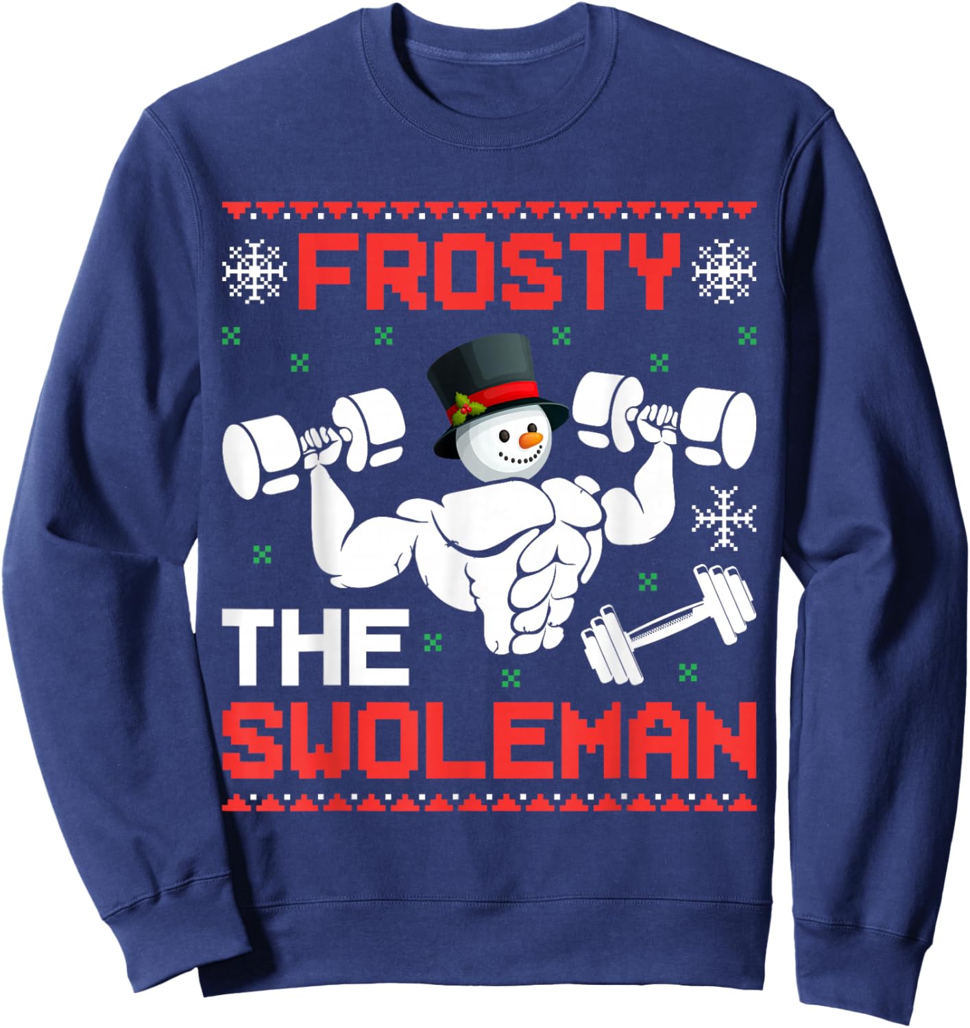 The Swoleman Ugly Christmas Gym Sweatshirt - Sweatshirt | Navy