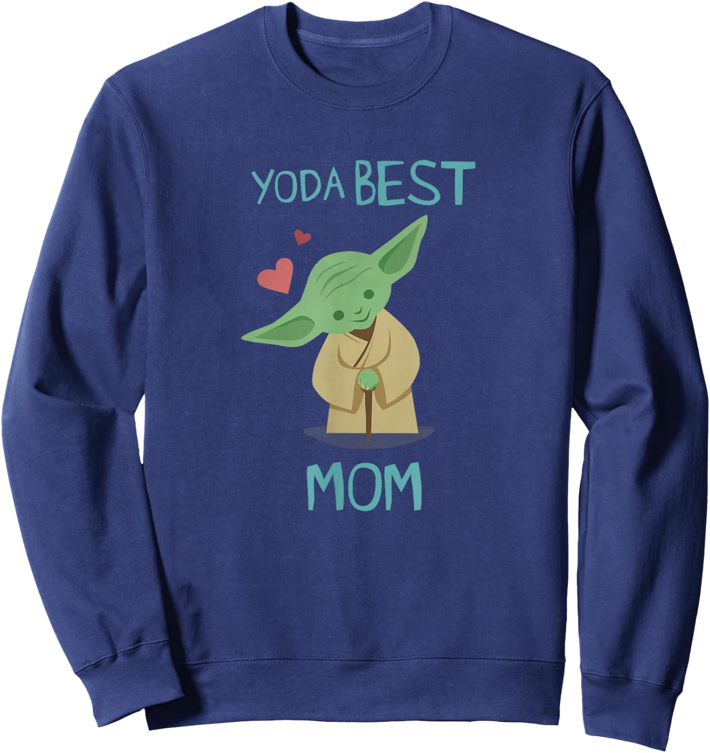 Star Wars Yoda Best Mom Yoda Chibi Portrait Sweatshirt - Sweatshirt | Navy