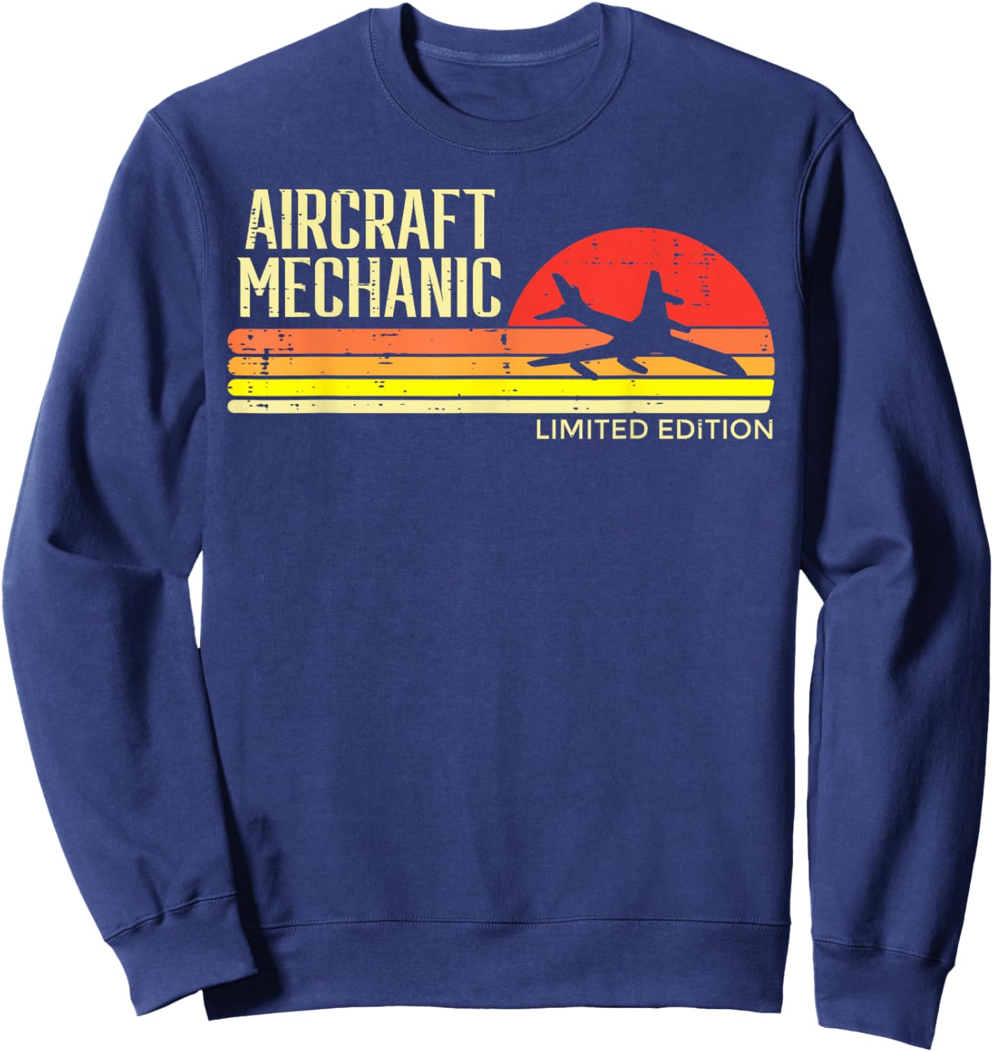 Aircraft Mechanic Limited Edition Retro Aviation Men Women Sweatshirt - Sweatshirt | Navy