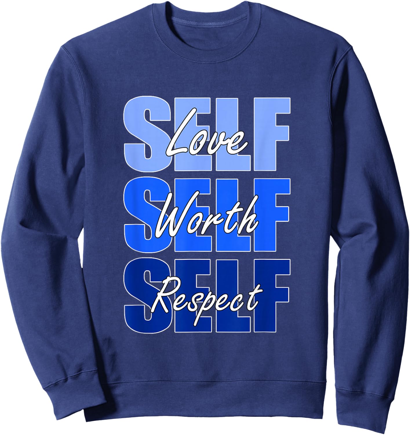 Blue Self-ish X3 Royal Blue Graphic Sweatshirt - Sweatshirt | Navy