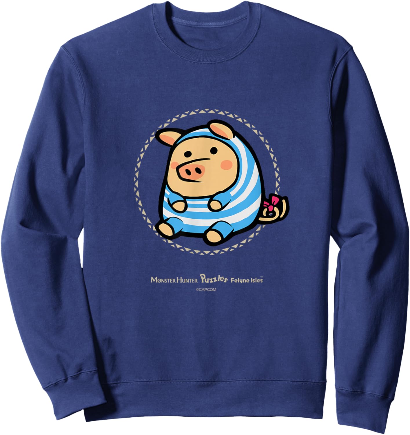 Monster Hunter Puzzles: Felyne Isles Radical Poogie Sweatshirt - Sweatshirt | Navy