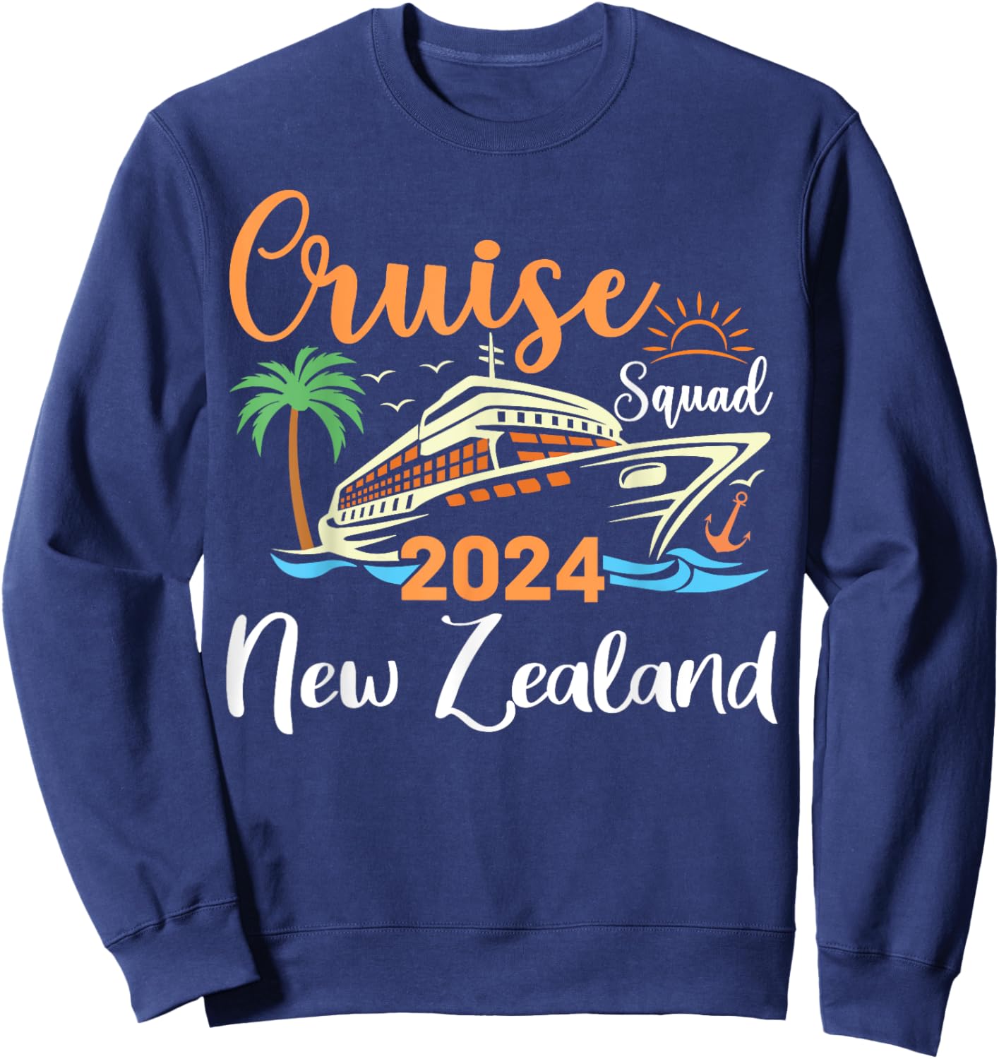 New Zealand Cruise Squad 2024 Family Holiday Matching Sweatshirt - Sweatshirt | Navy
