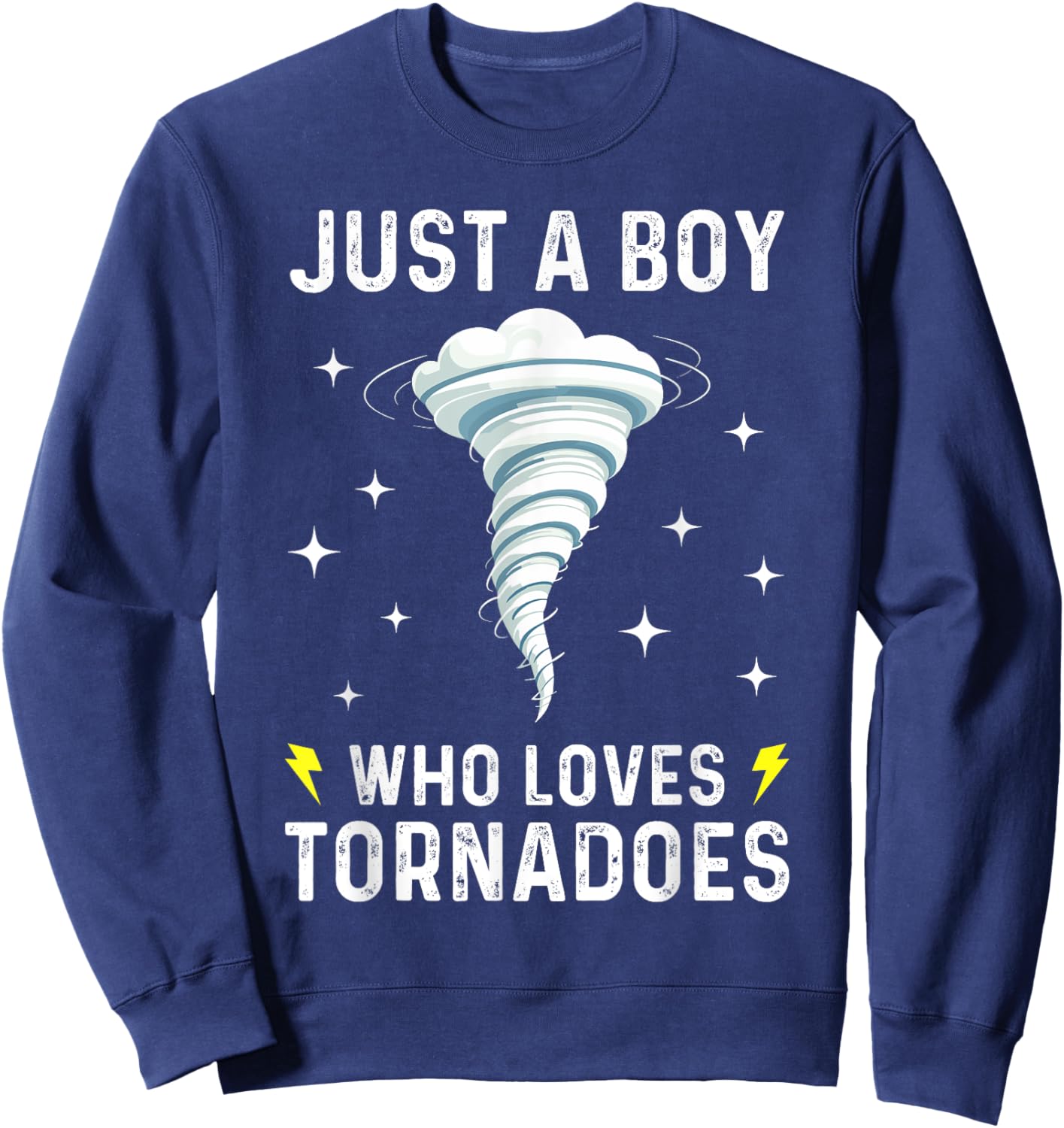Funny Tornado Gift Boys Kids Hurricane Weather Chaser Sweatshirt - Sweatshirt | Navy