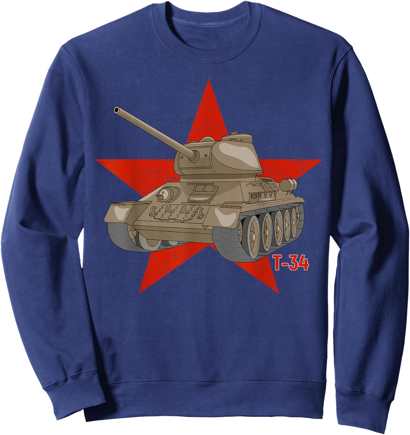 T-34 Soviet Tank WWII Army Tank Sweatshirt - Sweatshirt | Navy