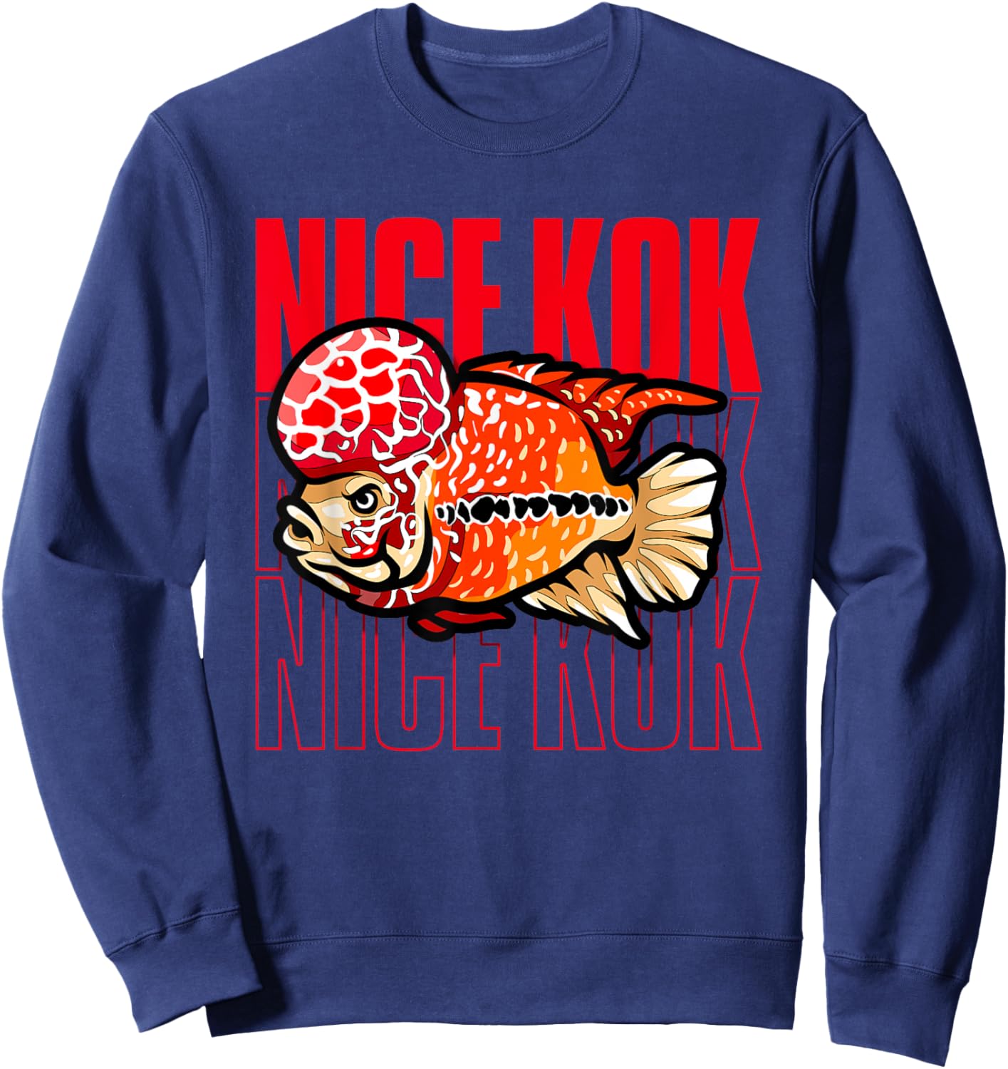 Nice Kok Funny Flowerhorn Cichlid Fish Keeper Sweatshirt - Sweatshirt | Navy