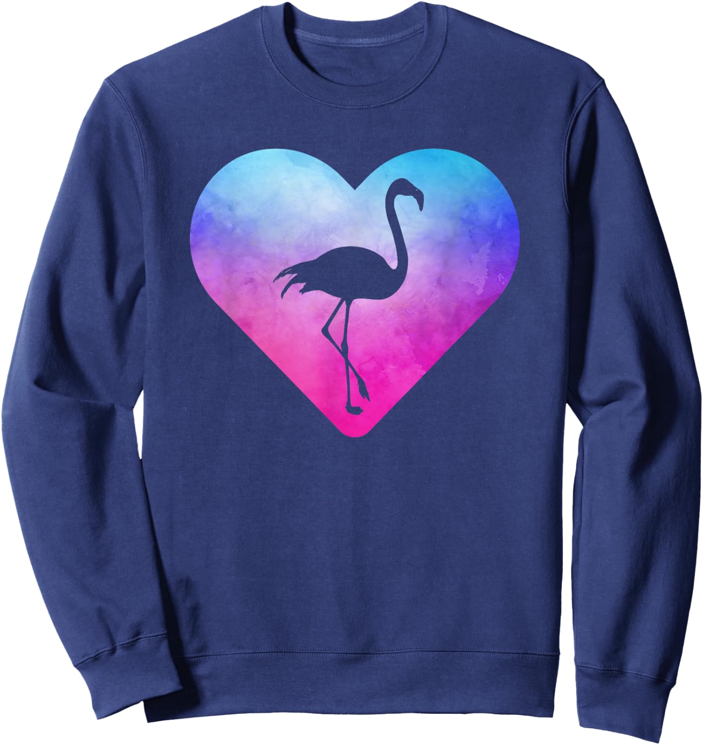 Women or Girls Flamingo Bird Sweatshirt - Sweatshirt | Navy