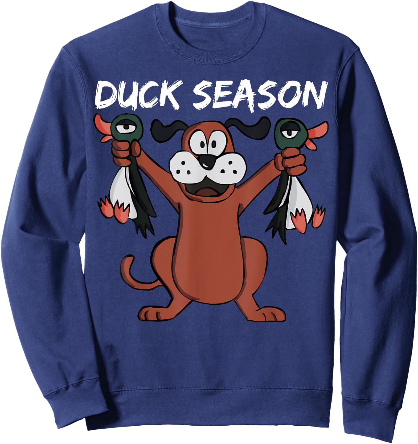 Duck Hunting Clothes & Gear Who Love To Duck Hunt Sweatshirt - Sweatshirt | Navy