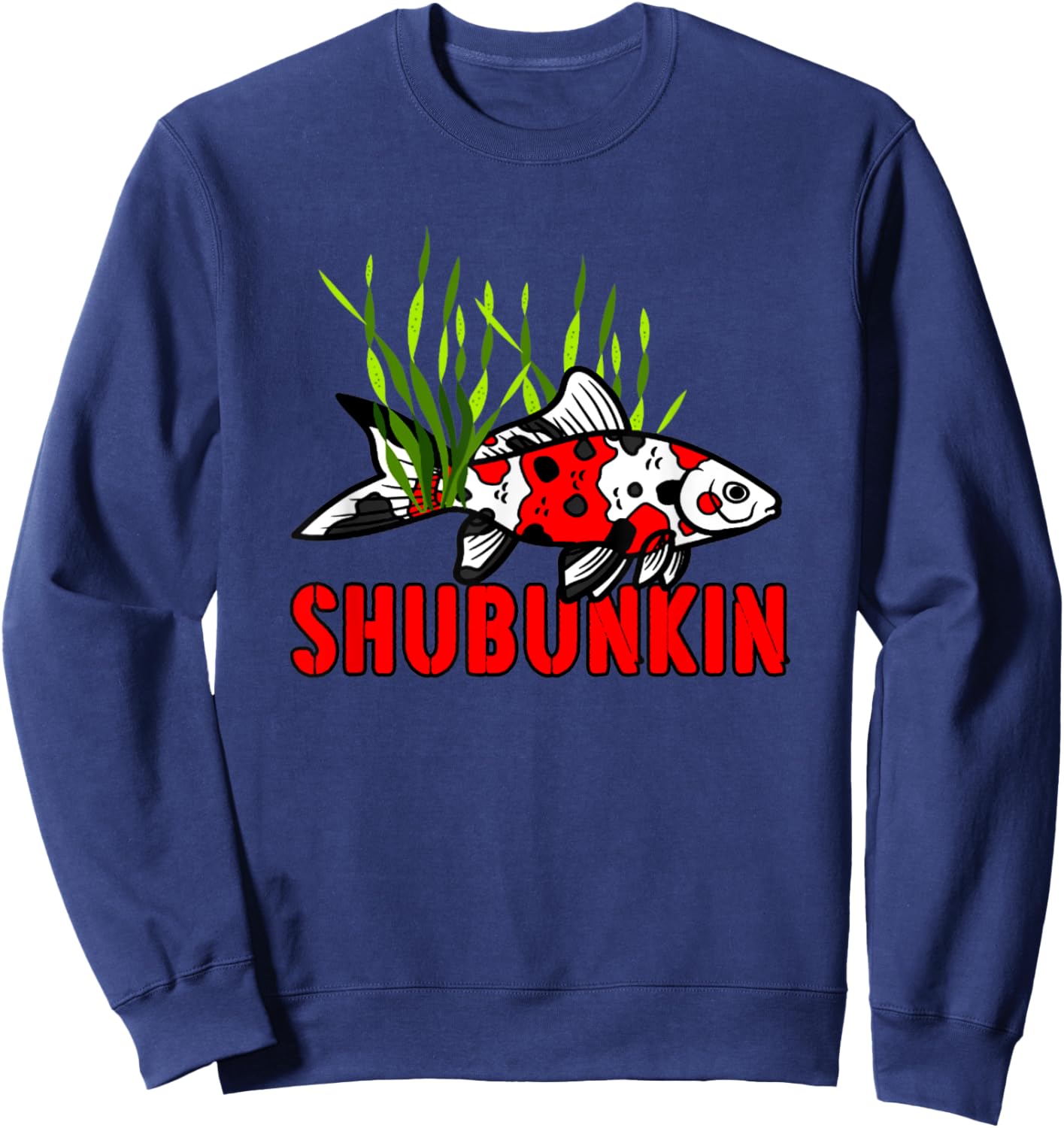 Shubunkin Goldfish Lovers Pond Fish Tank Art Design Sweatshirt - Sweatshirt | Navy