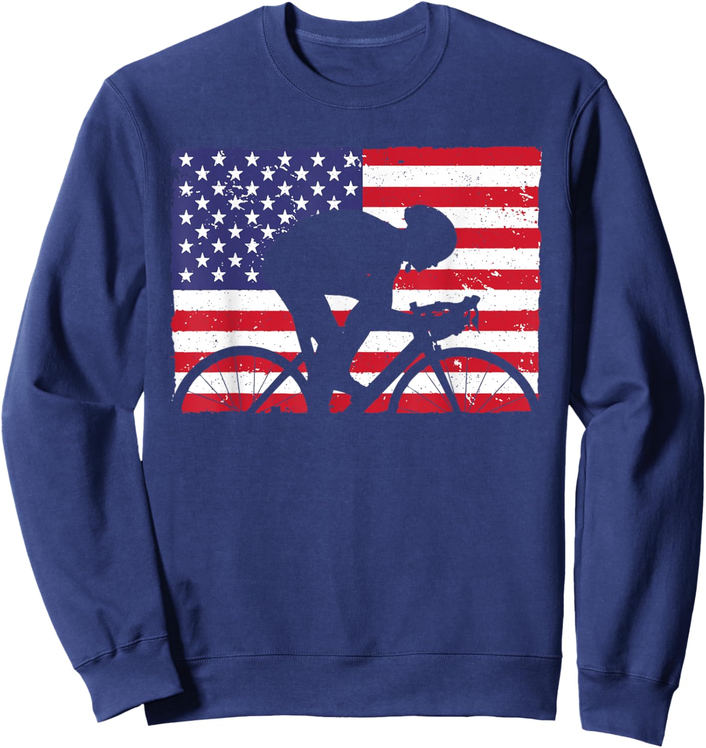 Cool Cycling Art Women Cycle Bicycle Racing Novelty Sweatshirt - Sweatshirt | Navy