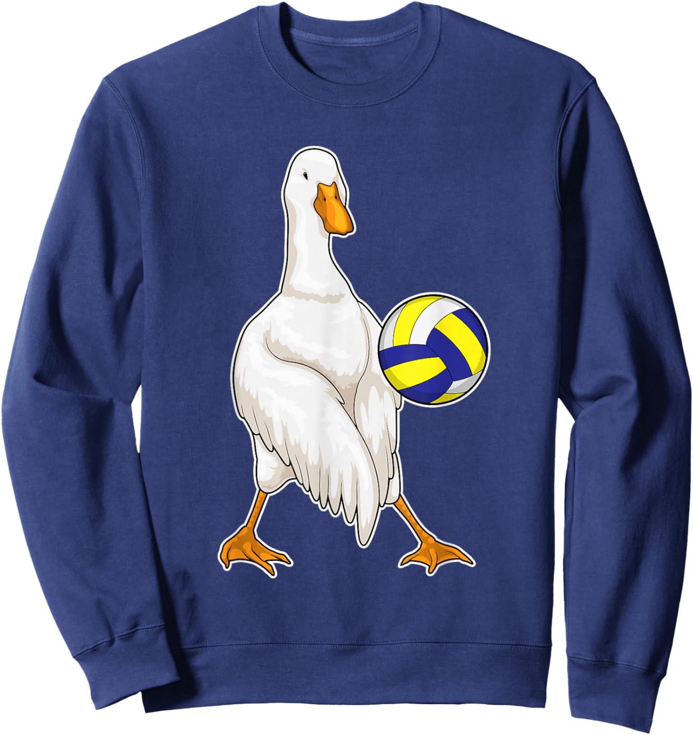 Duck Volleyball player Volleyball Sports Sweatshirt - Sweatshirt | Navy