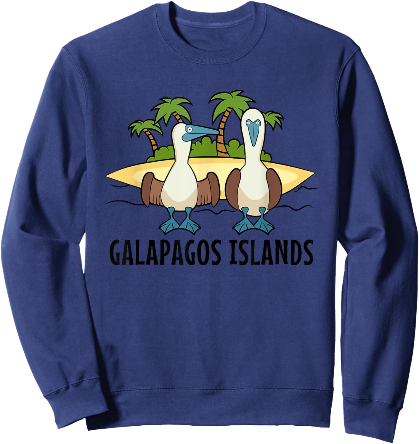 Seabirds Blue-footed Booby Bird Galapagos Islands Sweatshirt - Sweatshirt | Navy