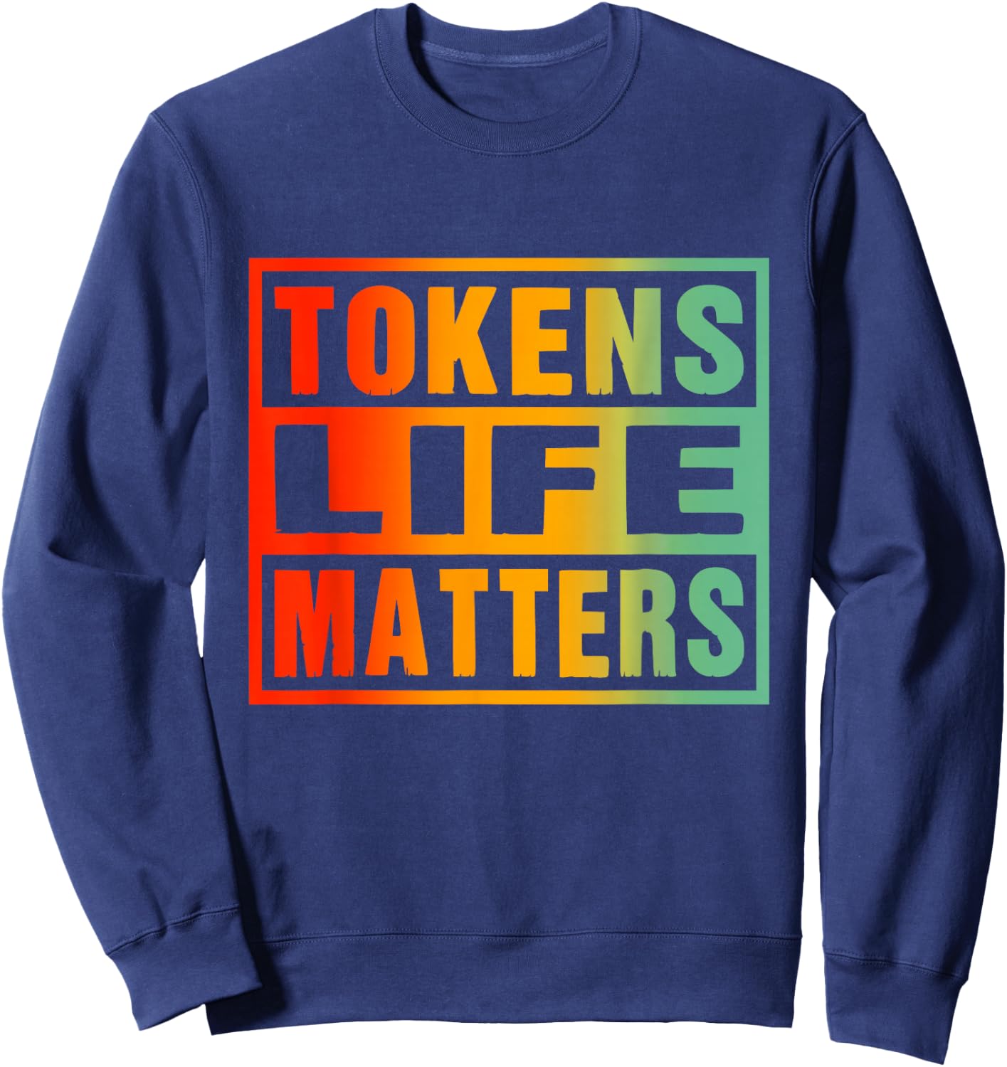 Tokens Life Matters American Vintage Retro Sweatshirt - Sweatshirt | Navy