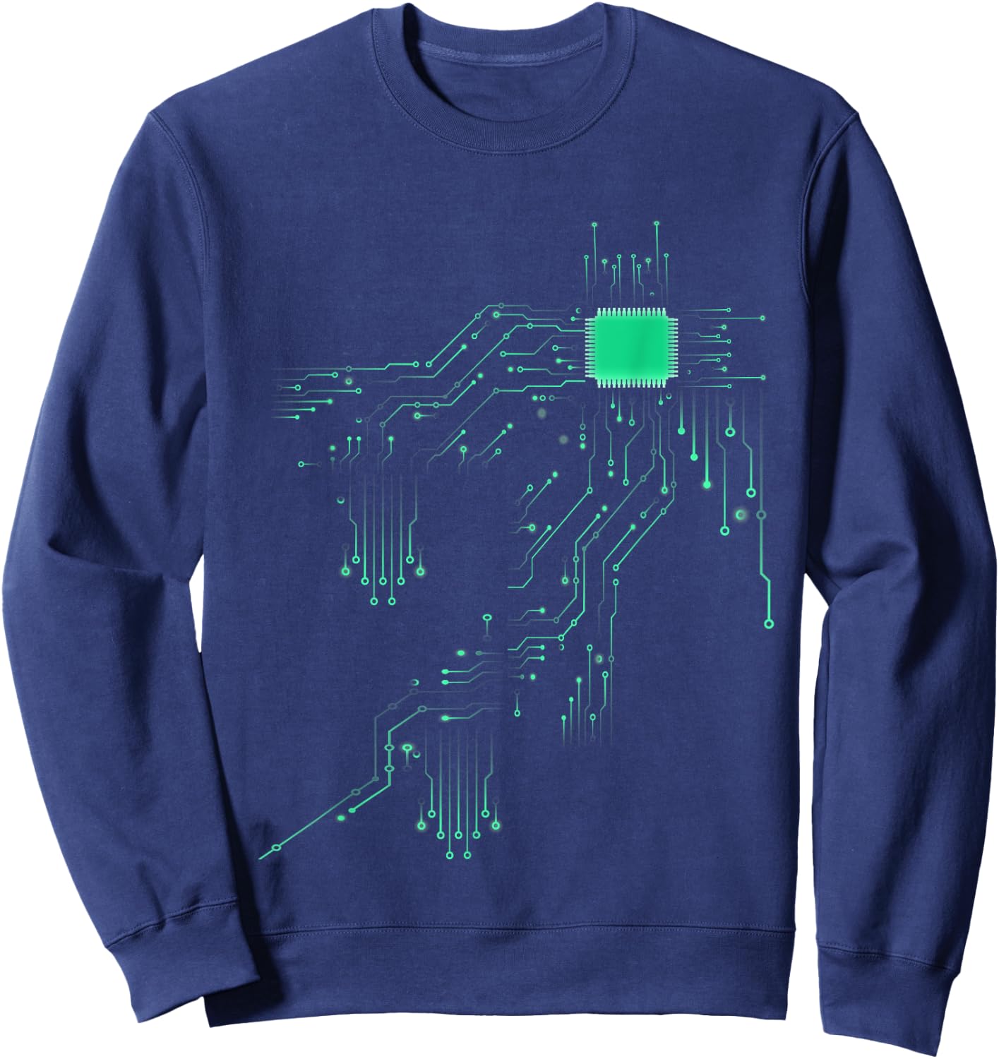 Computer Core Processor Heart of Tech Nerd T Shirt Sweatshirt - Sweatshirt | Navy
