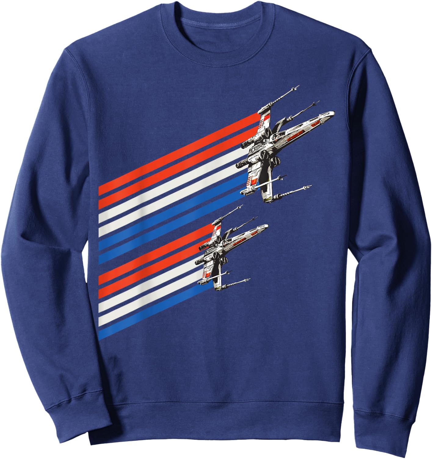 Star Wars X-Wing Starfighters American Flag Sweatshirt - Sweatshirt | Navy