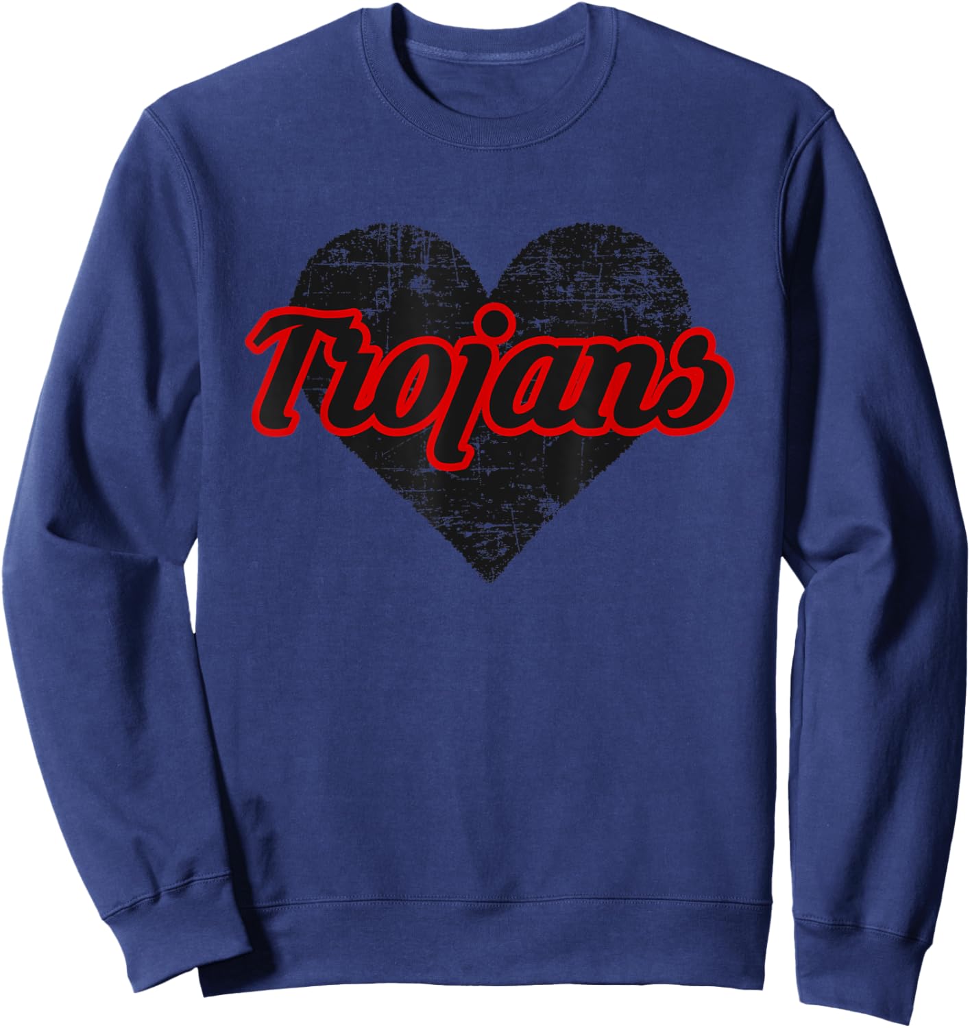 Muscle Shoals Trojans Over Heart Sweatshirt - Sweatshirt | Navy