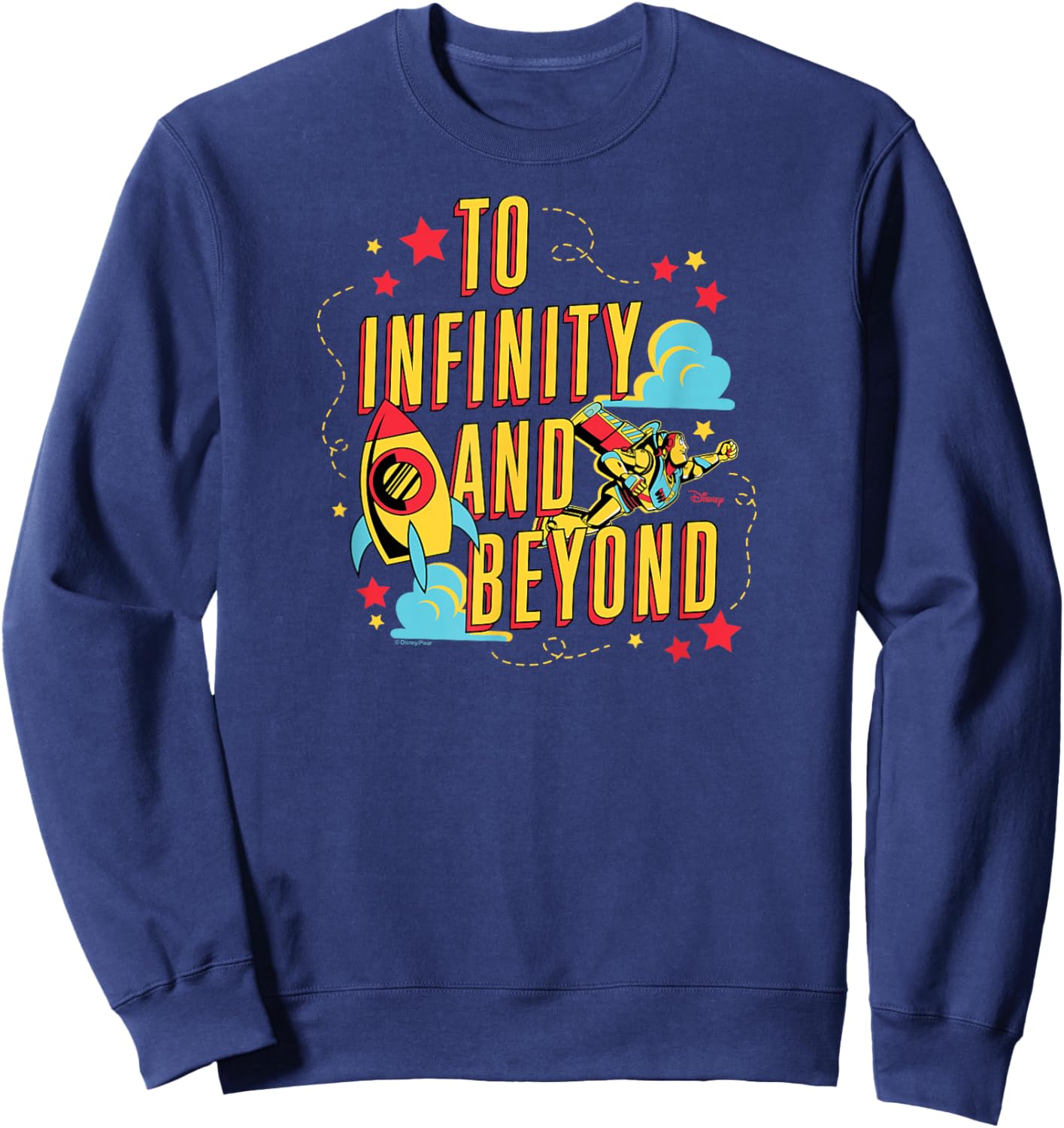 Toy Story - Buzz Lightyear To Infinity And Beyond Black Sweatshirt - Sweatshirt | Navy