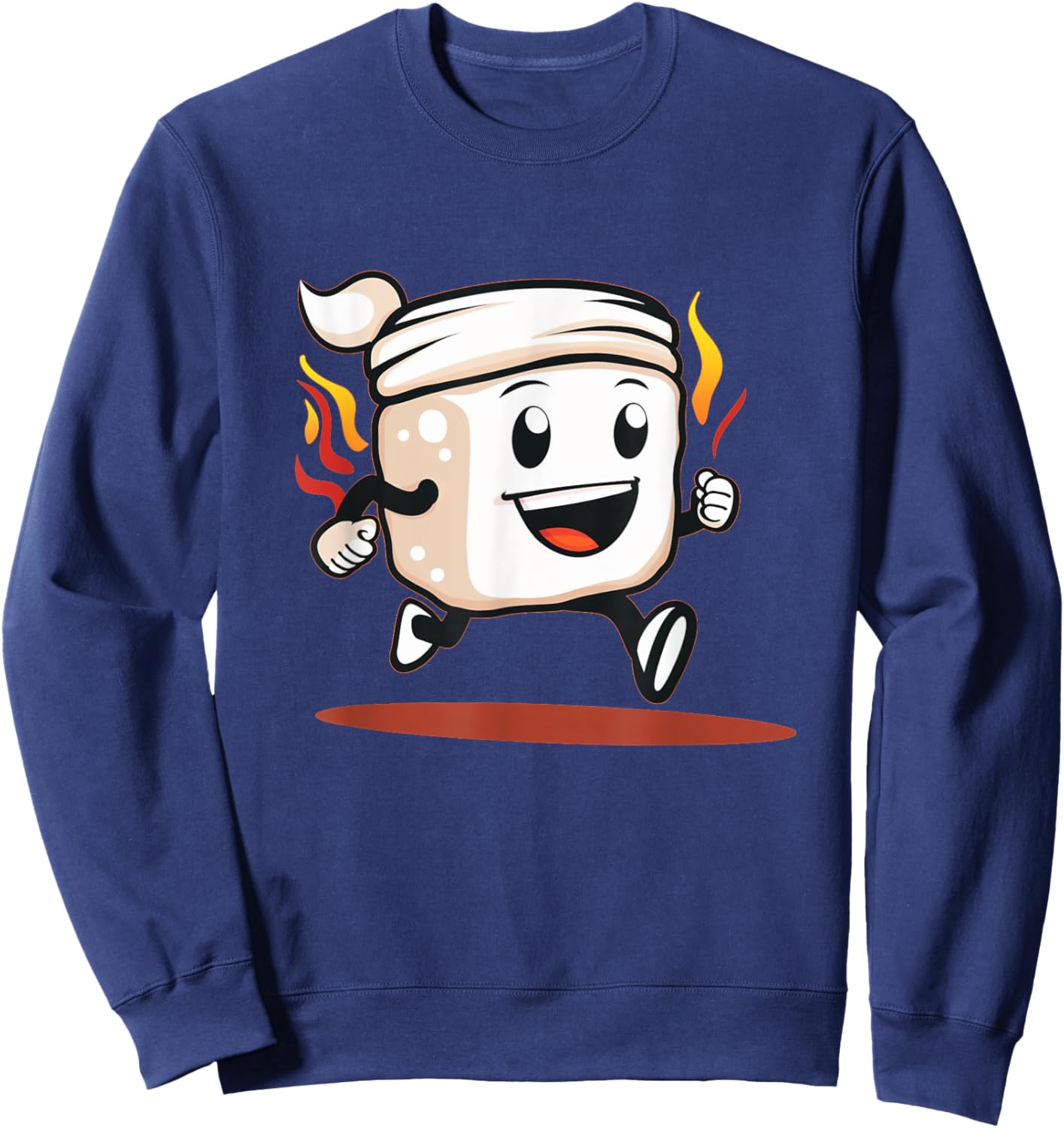 Headband Marshmallow Costume for jogging Lovers Sweatshirt - Sweatshirt | Navy