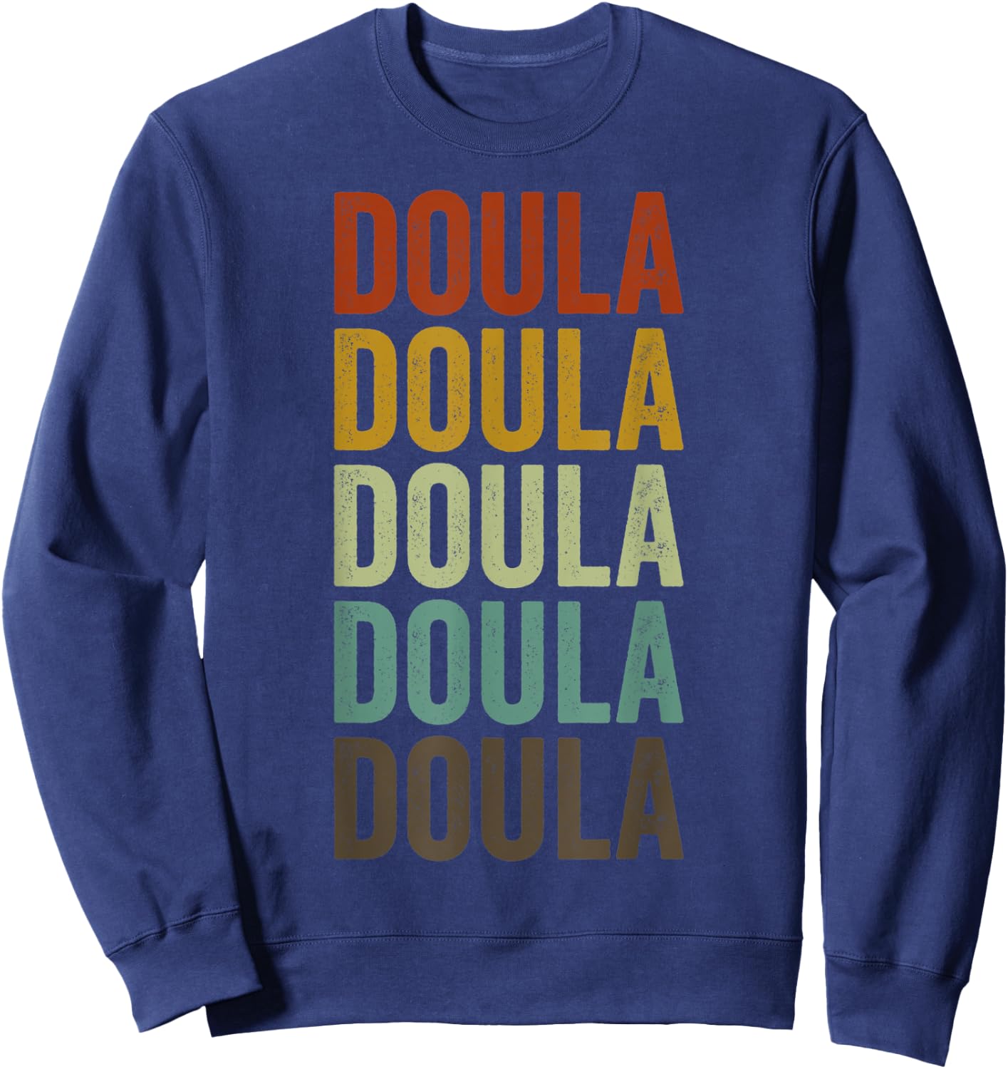 Doula Retro Gifts Doula Retro Black Small Classic Fit Short Sleeve -Kids Sweatshirt - Sweatshirt | Navy