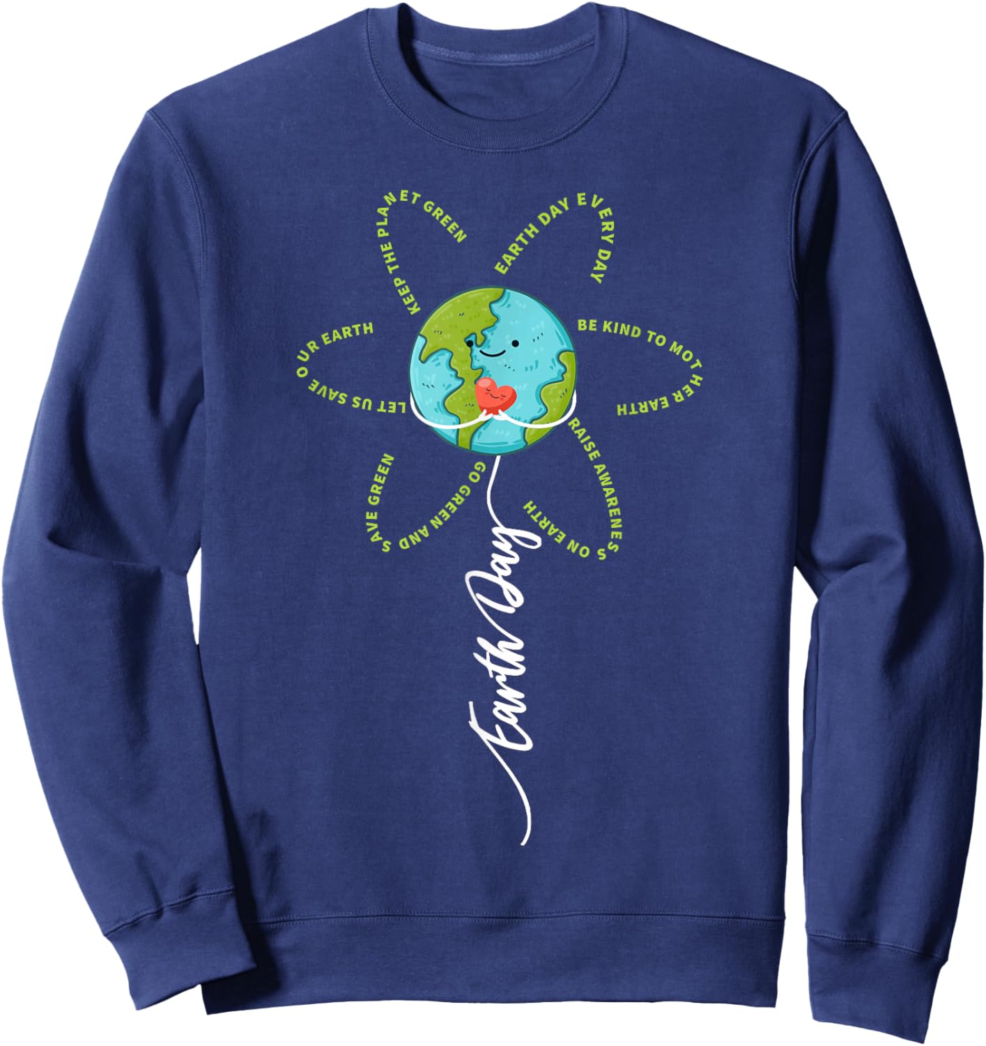 Funny Flower Earth Day Everyday Women Girl Kids Sweatshirt - Sweatshirt | Navy