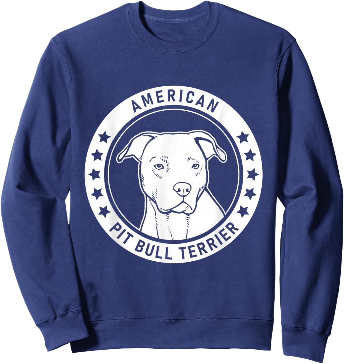 American Pit Bull Terrier Portrait Sweatshirt - Sweatshirt | Navy