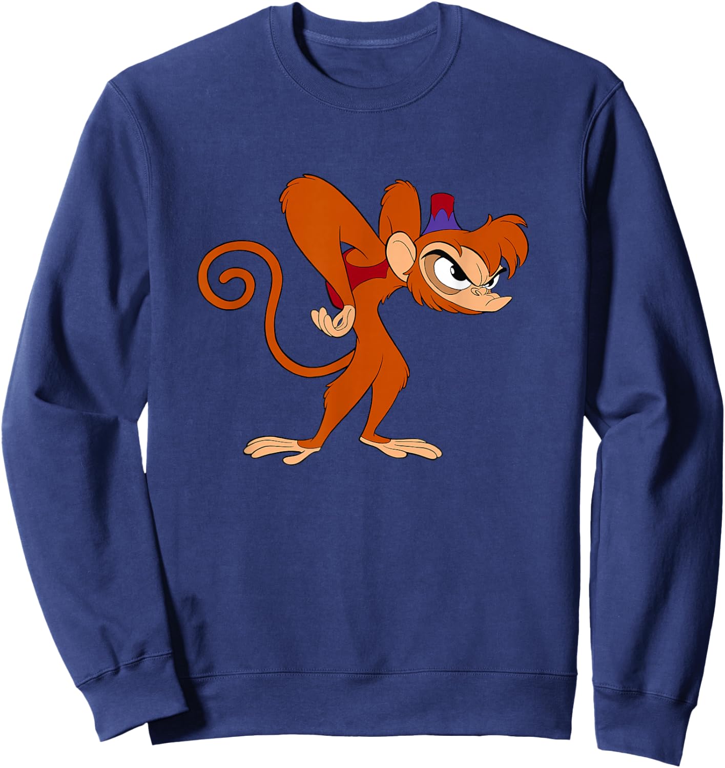 Disney Aladdin Angry Abu 90s Sweatshirt - Sweatshirt | Navy