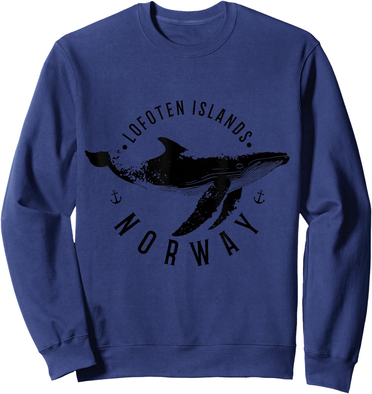 Lofoten Islands Norway Souvenir Norwegian Whale Ocean Sweatshirt - Sweatshirt | Navy